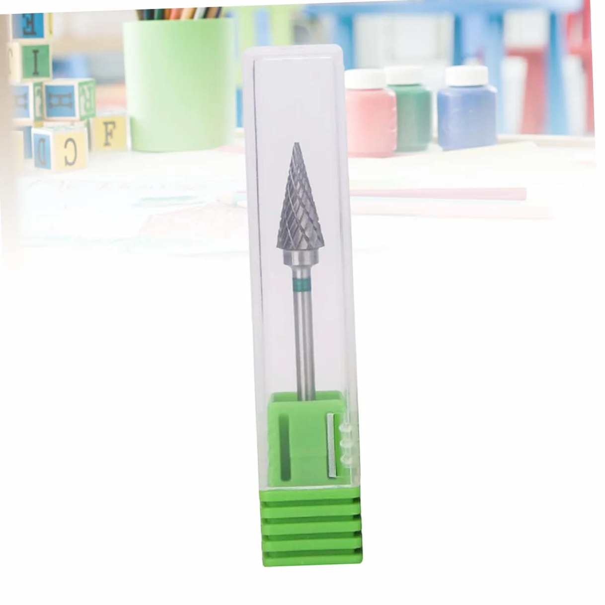 Broca de Tungsteno para Uñas de Acero, Redonda y Plateada, para Eliminar Piel Muerta y Remodelar Uñas en Máquina de Arte Nail Art