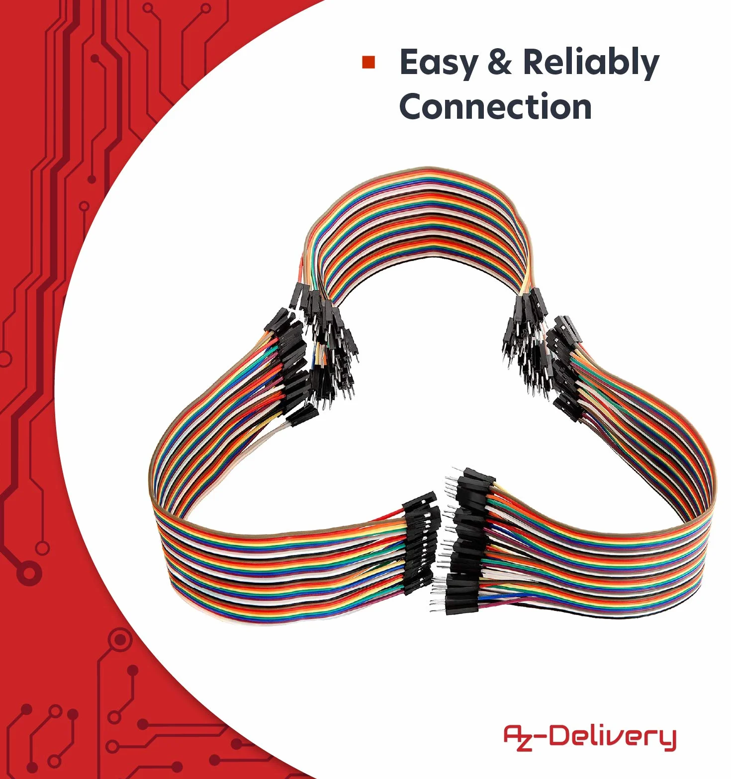 AZDelivery 5 x Jumper Wire Cables de Puente 20 cm Set de 120 pcs Macho-Hembra/Macho-Macho/Hembra-Hembra Compatible con Arduino y Raspberry Pi Breadboard