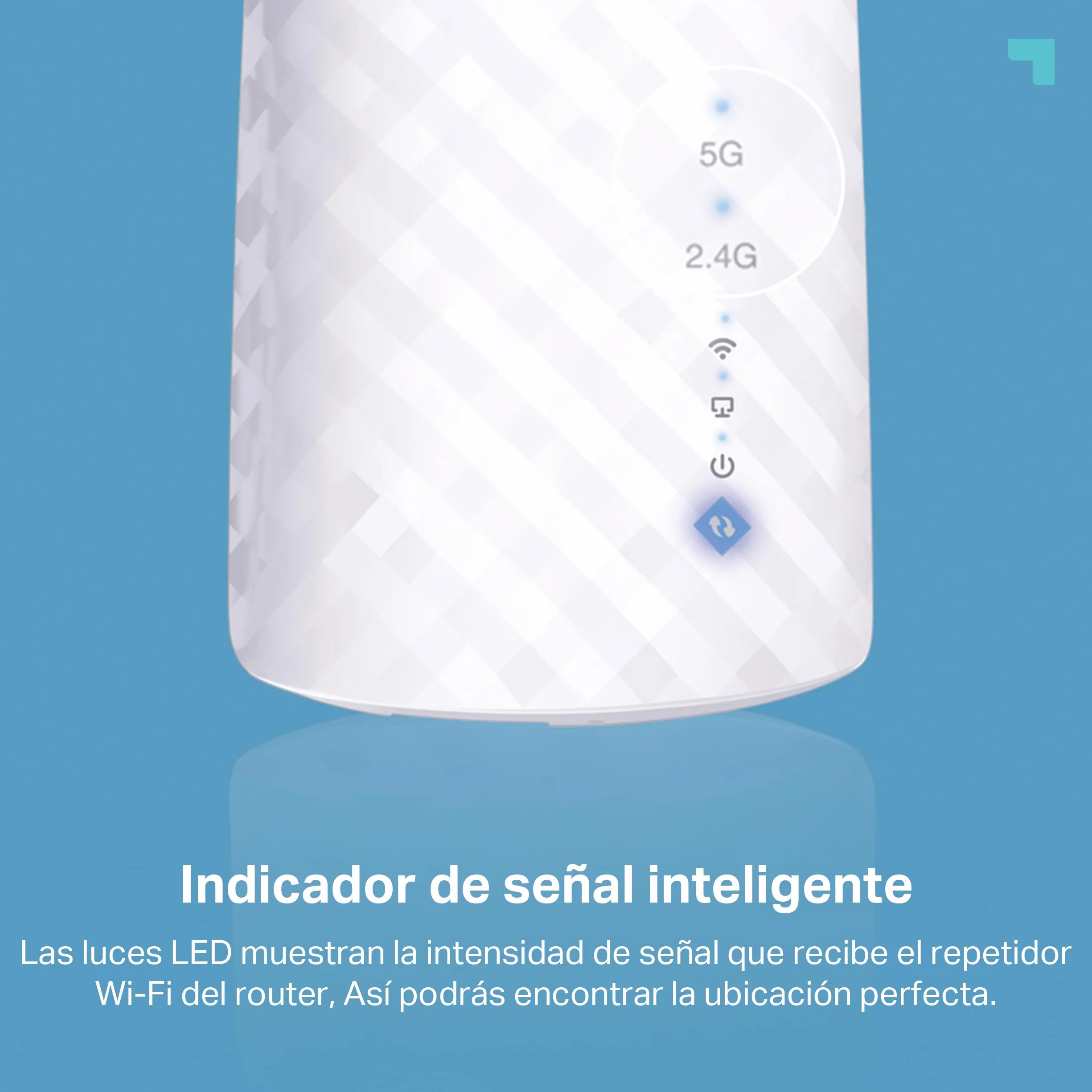 TP-Link RE190 AC750 Amplificador Señal WiFi 433Mbps 5GHz 300Mbps 2.4GHz EU Enchufe WPS