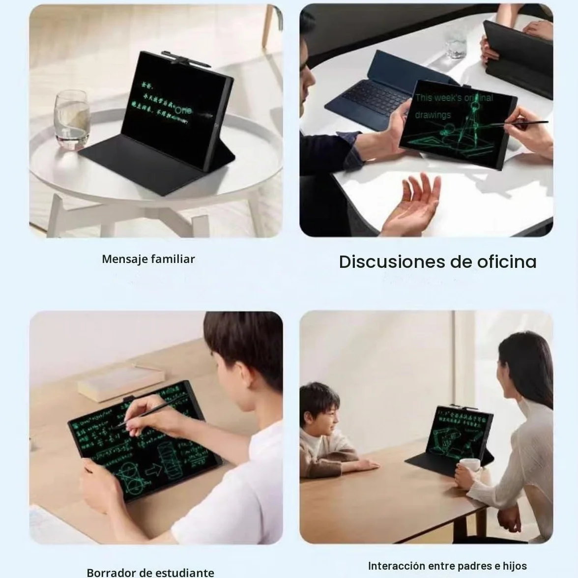 EMEBAY Tableta de escritura LCD 11,5" bloc de notas digital 3,2 mm para niños adultos