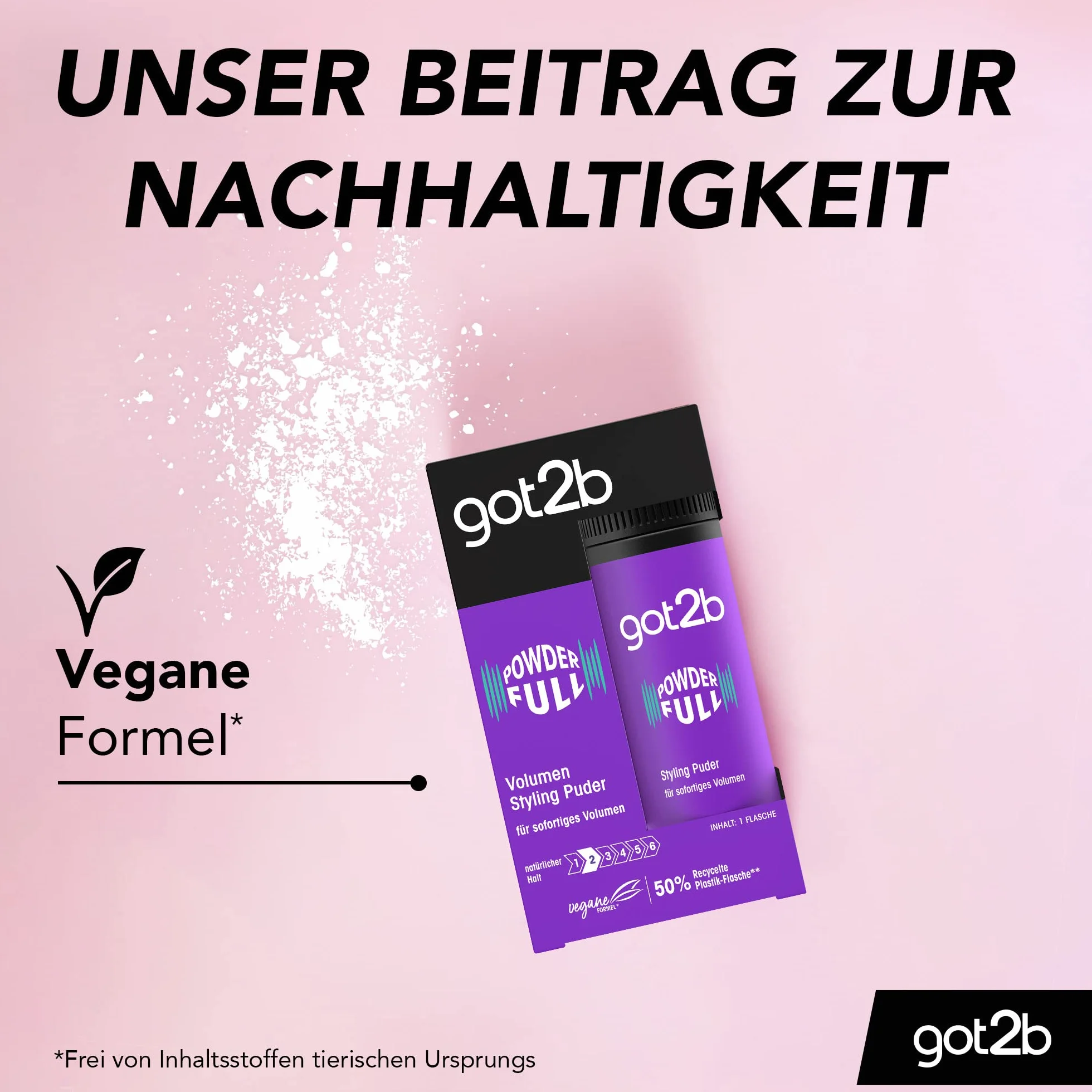 got2b Polvo de peinado volumen (10 g) para raíz, fórmula ligera aspecto natural