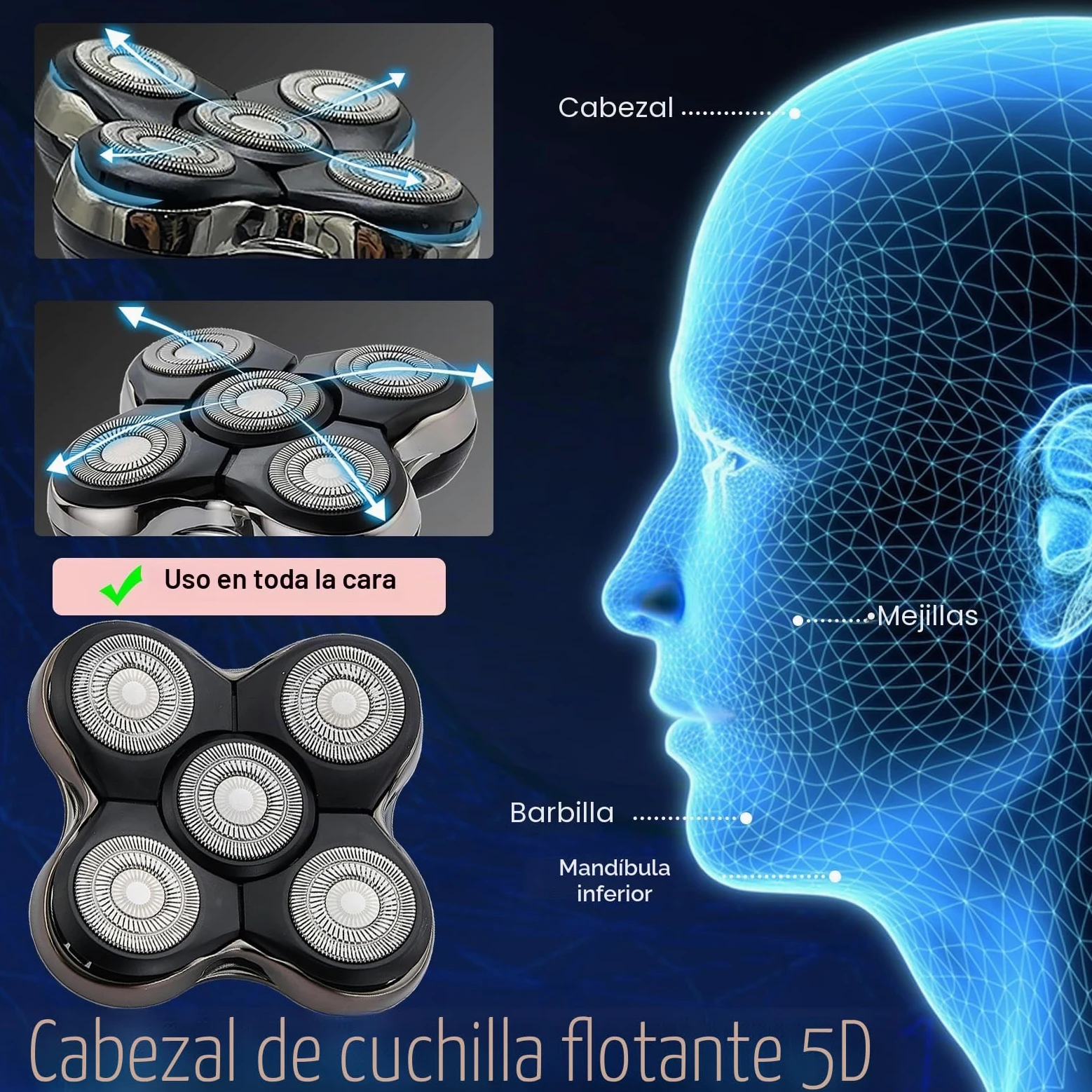 Cuchillas de repuesto RX7 compatibles con Remi**ton Balder XR1600, BOSS XR7120, XR7100 - Cuchillas de corte de pelo de alta precisión (2 paquetes)