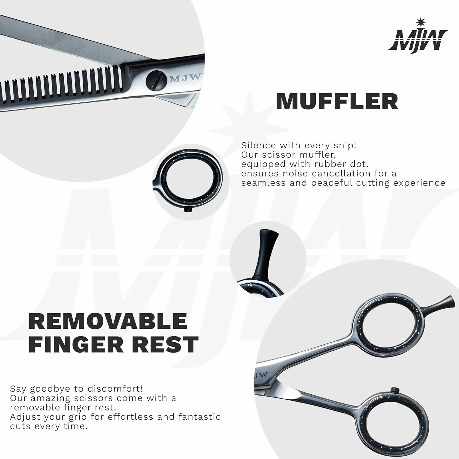 Tijeras para Adelgazar el Cabello de Acero Inoxidable - Tijeras de Dientes para Texturizar y Estratificar