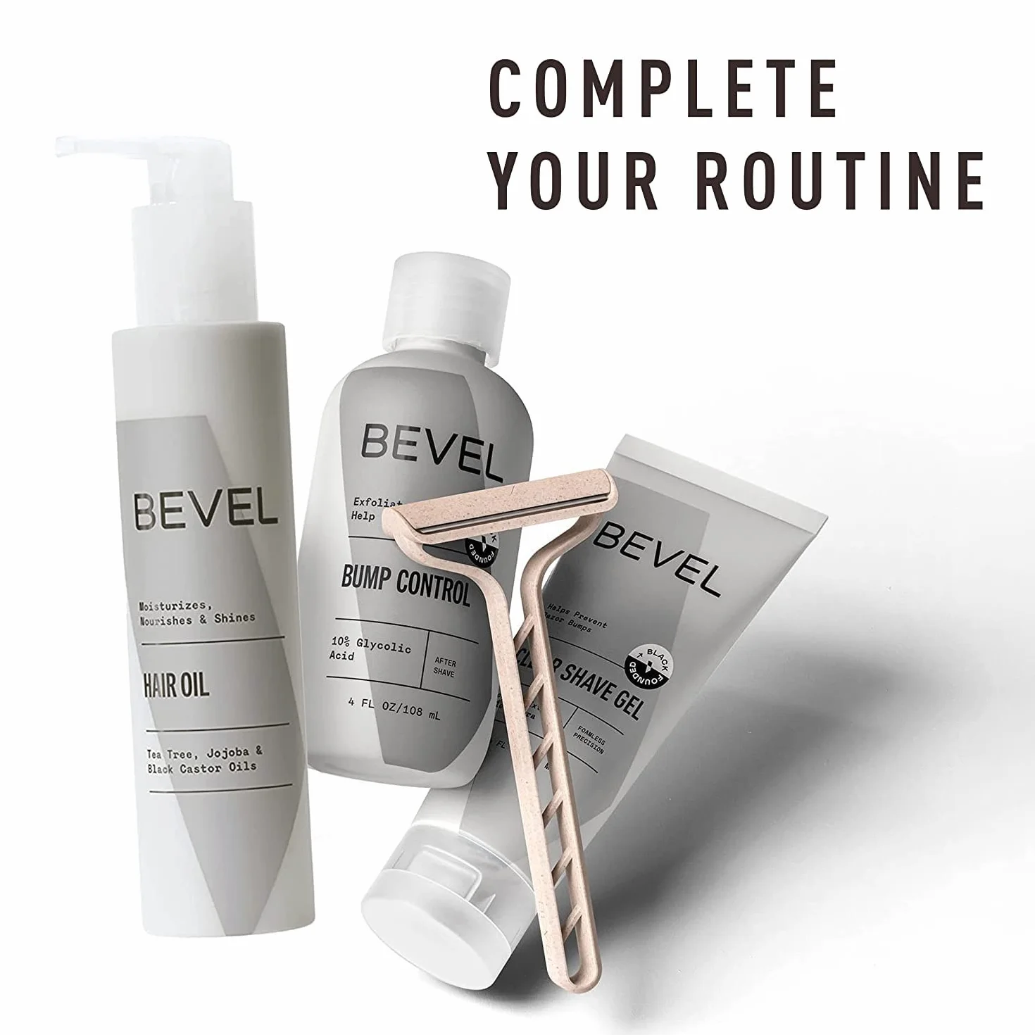 Bevel Essentials - Maquinillas de afeitar desechables de seguridad para hombres, hoja de acero inoxidable de doble filo que ayuda a prevenir rasguños y golpes de maquinilla de afeitar, esenciales de