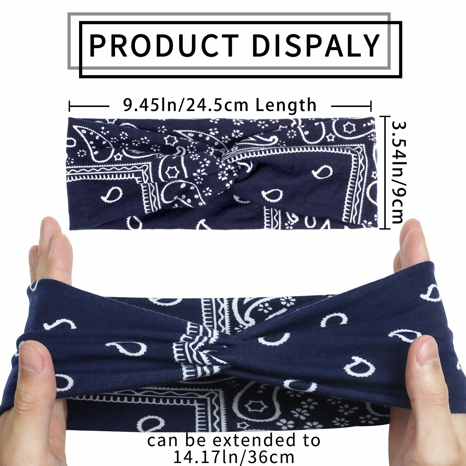 Kavya Diademas Elástico Cinta de Pelo Suave 6 Piezas Boho Thin Hijab Accesorios para Mujer Yoga Deportes