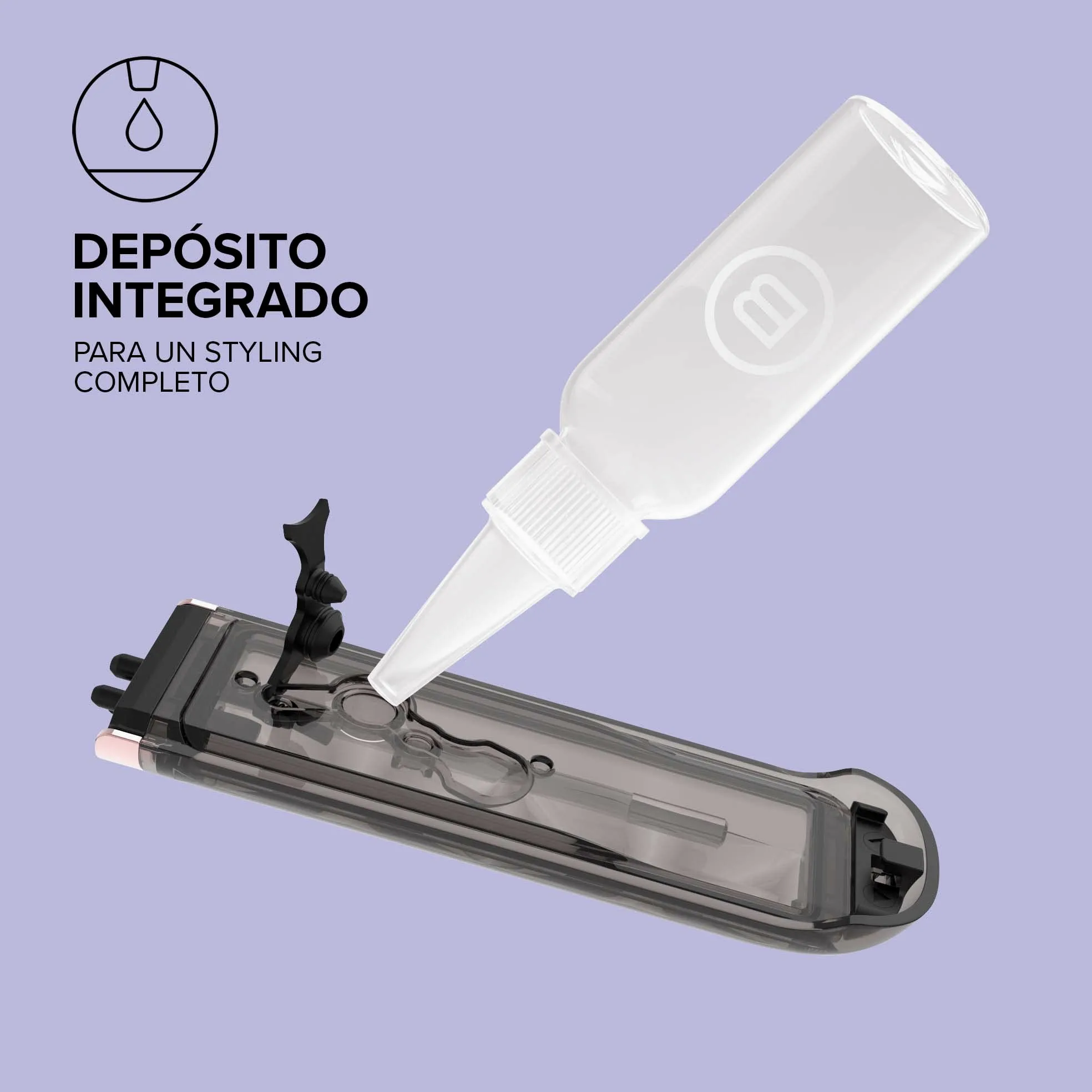 Bellissima Steam Ceramic & Argan Oil Plancha de Vapor, Revestimiento de Cerámica y Aceite de Argán, 3 Niveles, Calentamiento Rápido, Placas Básculantes, Apagado Automático