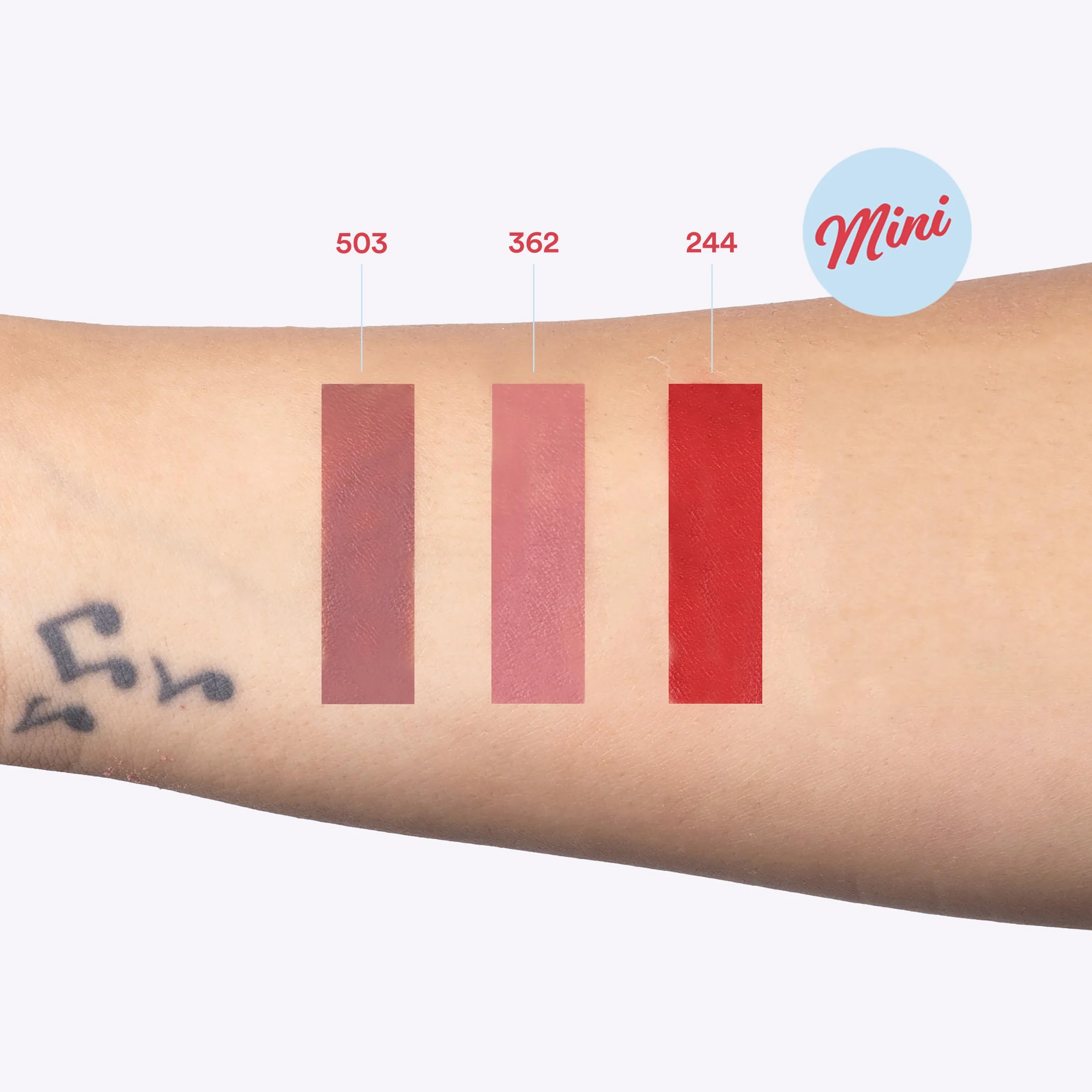 3INA MAKEUP The Lipstick 503 (mini) Nude Rosetto Formato Viaggio Rossetti Matte Vitamina E Burro di Karite Alta Pigmentazione Vaniglia Vegan