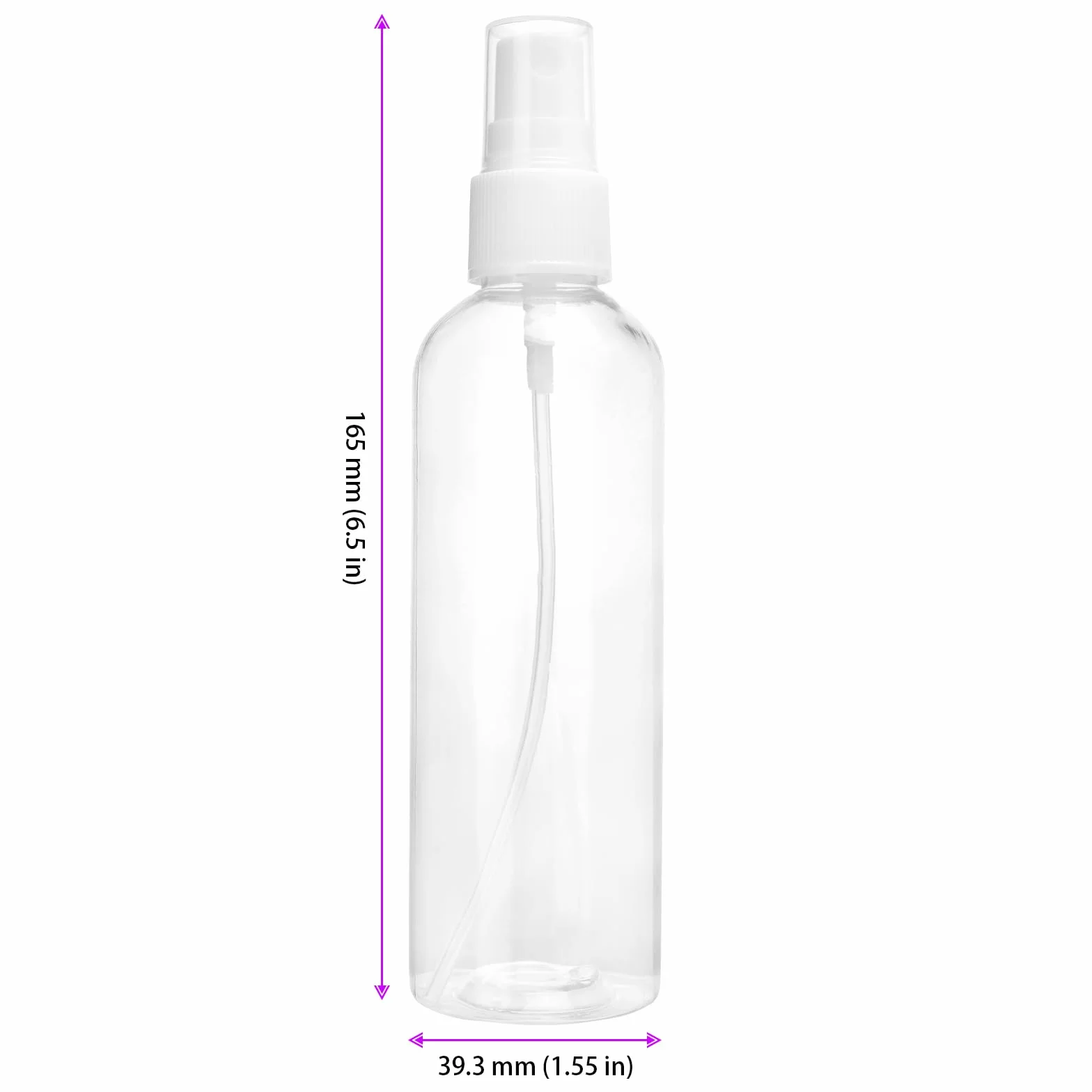 KEILEOHO 50 botellas pulverizadoras de 120 ml, atomizador transparente vacío, viaje muestras maquillaje