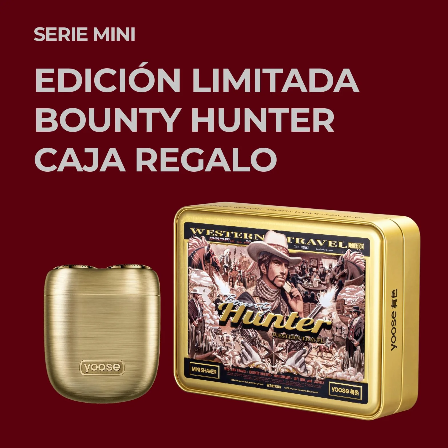yose Afeitadora Eléctrica Hombre Metal IPX7 Impermeable Carga USB-C Cuchillas Magnéticas Fácil Limpiar Viajes