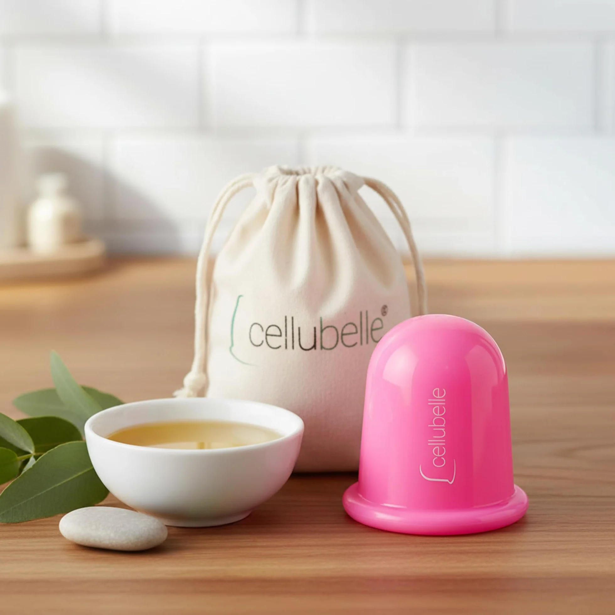 Ventosa anti-celulitis Fuchsia rosa ellubelle para prevenir y combatir celulitis y piel de naranja