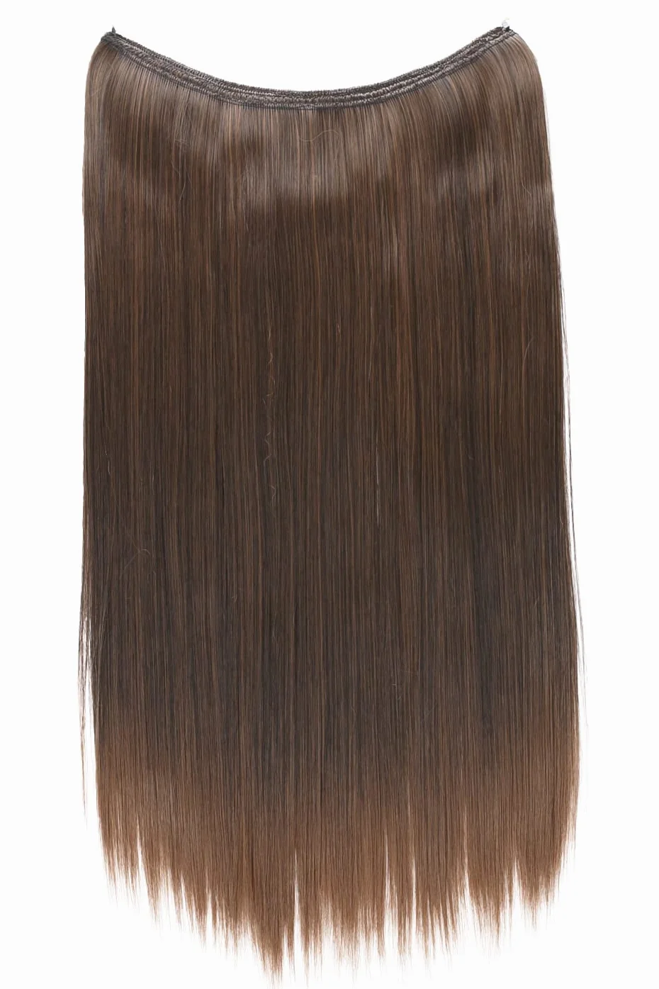 CAISHA 50cm Trama Extensión Cabello Liso Resistente Calor Mezcla Marrón E106