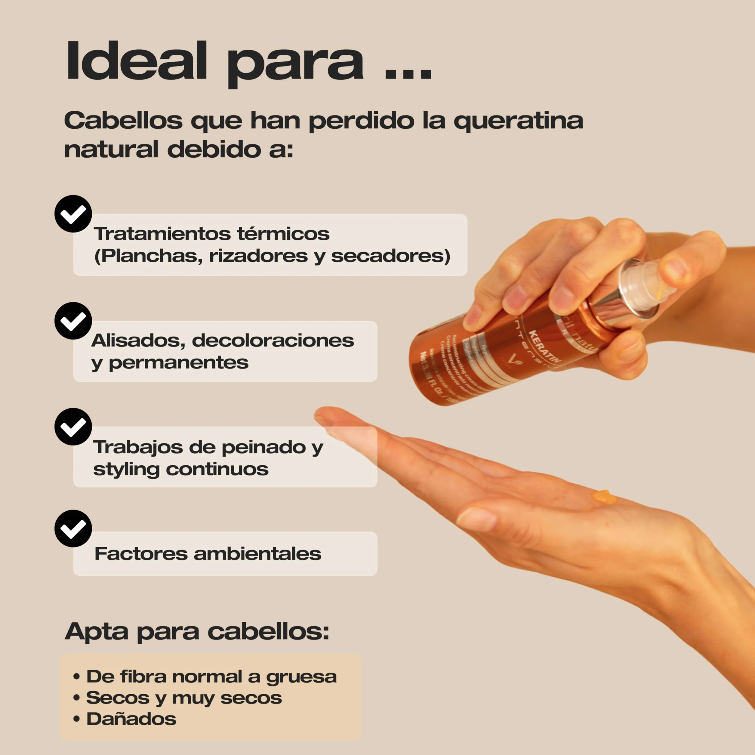 Abril Et Nature Set de Cuidado Capilar Keratin Champú Mascarilla Sérum 550 ml