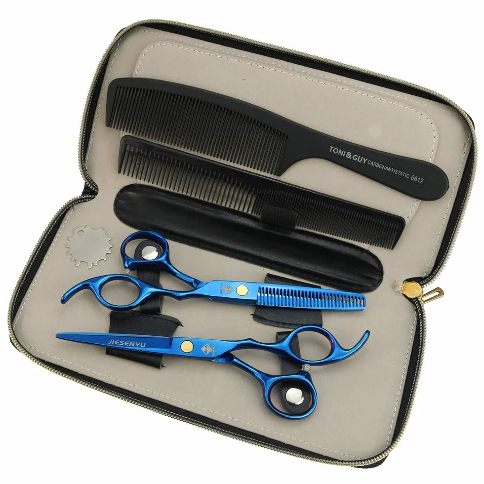 Tijeras de peluquería profesional de acero japonés 440C 24 cm Juego