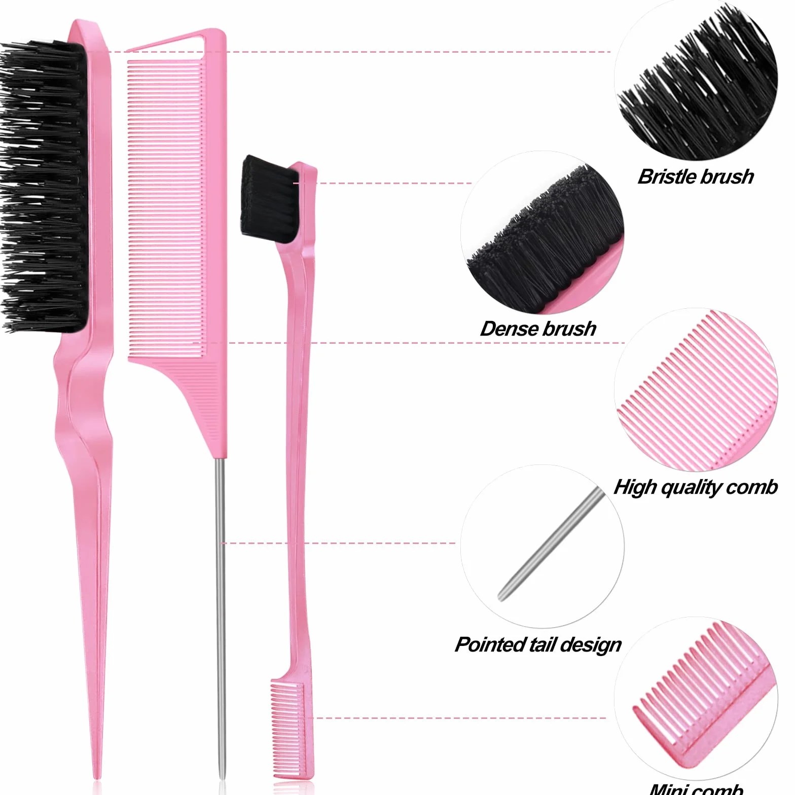 Qufiiry cepillo para trenzas y pelo 3 unidades para peluquería