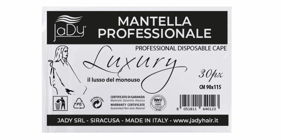 Capa de Peluquería Desechable Lujo, Paquete 30 Unidades, Para Teñir y Cortar Cabello