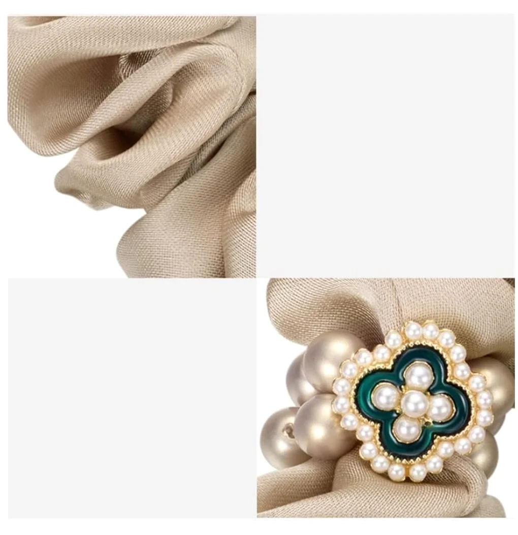 Coleteros Pelo Mujer Gomas Coleta De Perlas, Anillo Para El Cabello, Cuerda Para La Cabeza, Banda Goma Flores, Accesorios Para Para Cola Caballo Scrunchies Accesorios