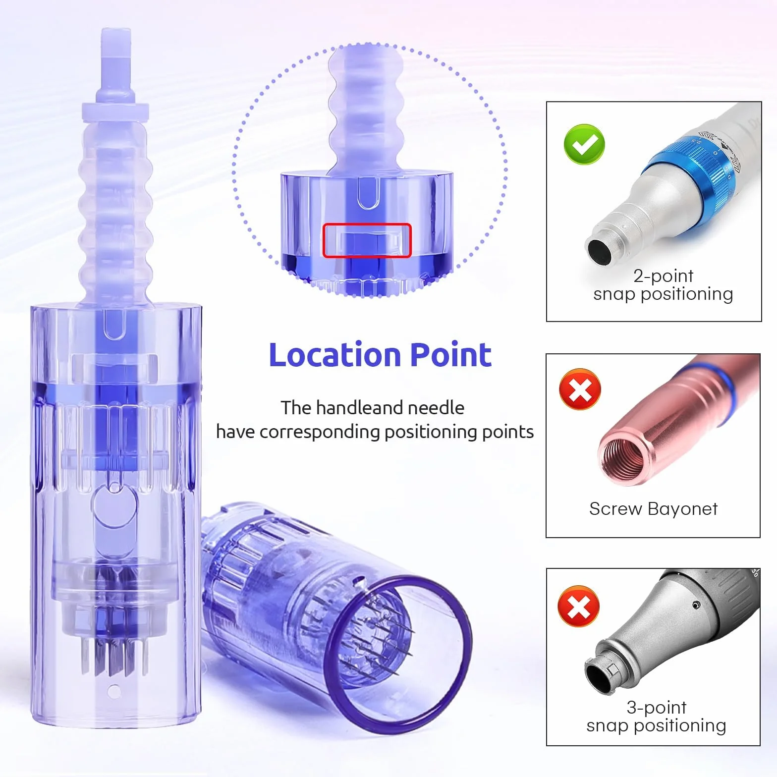 36 Pin Microneedling Dermapen Agujas de repuesto Puntas Ranura para cartucho, Bajonett Port, 10 piezas