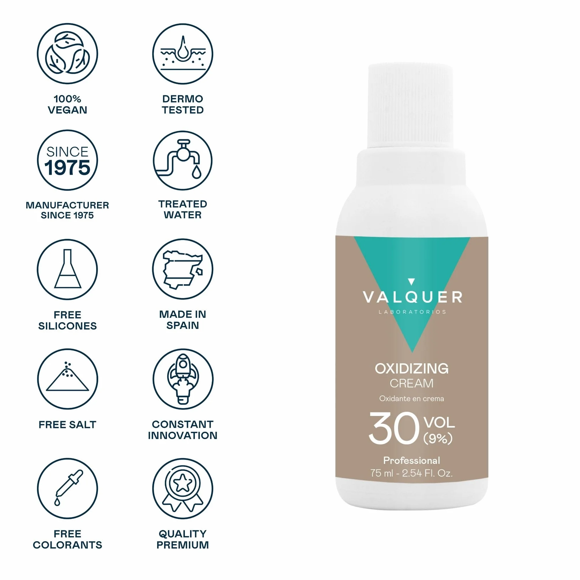 Válquer Profesional Oxidante En Crema 30 Vol (9%) 75 Ml