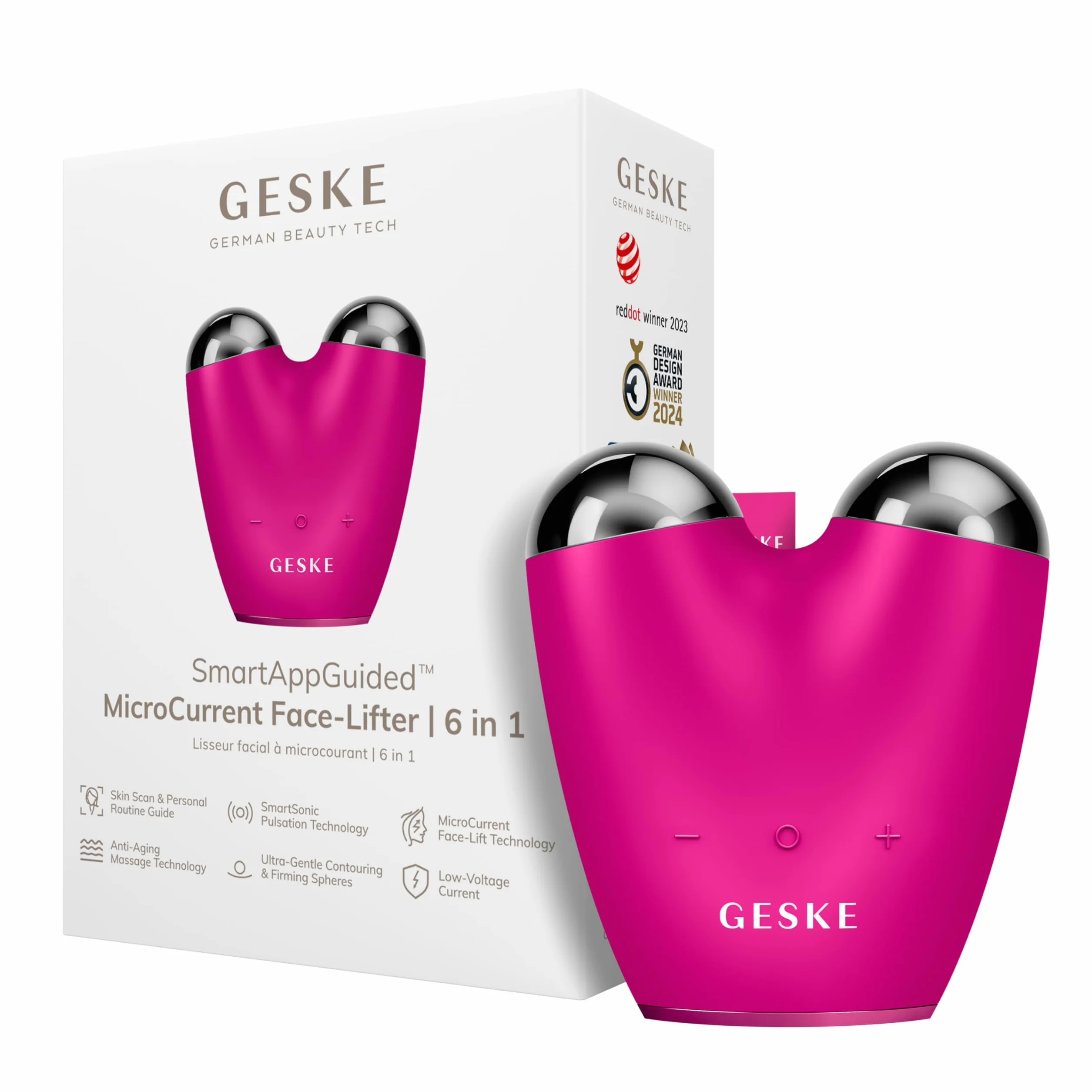 GESKE SmartAppGuided™ MicroCorriente Face Lifter 6 en 1 Lifting Facial Antienvejecimiento