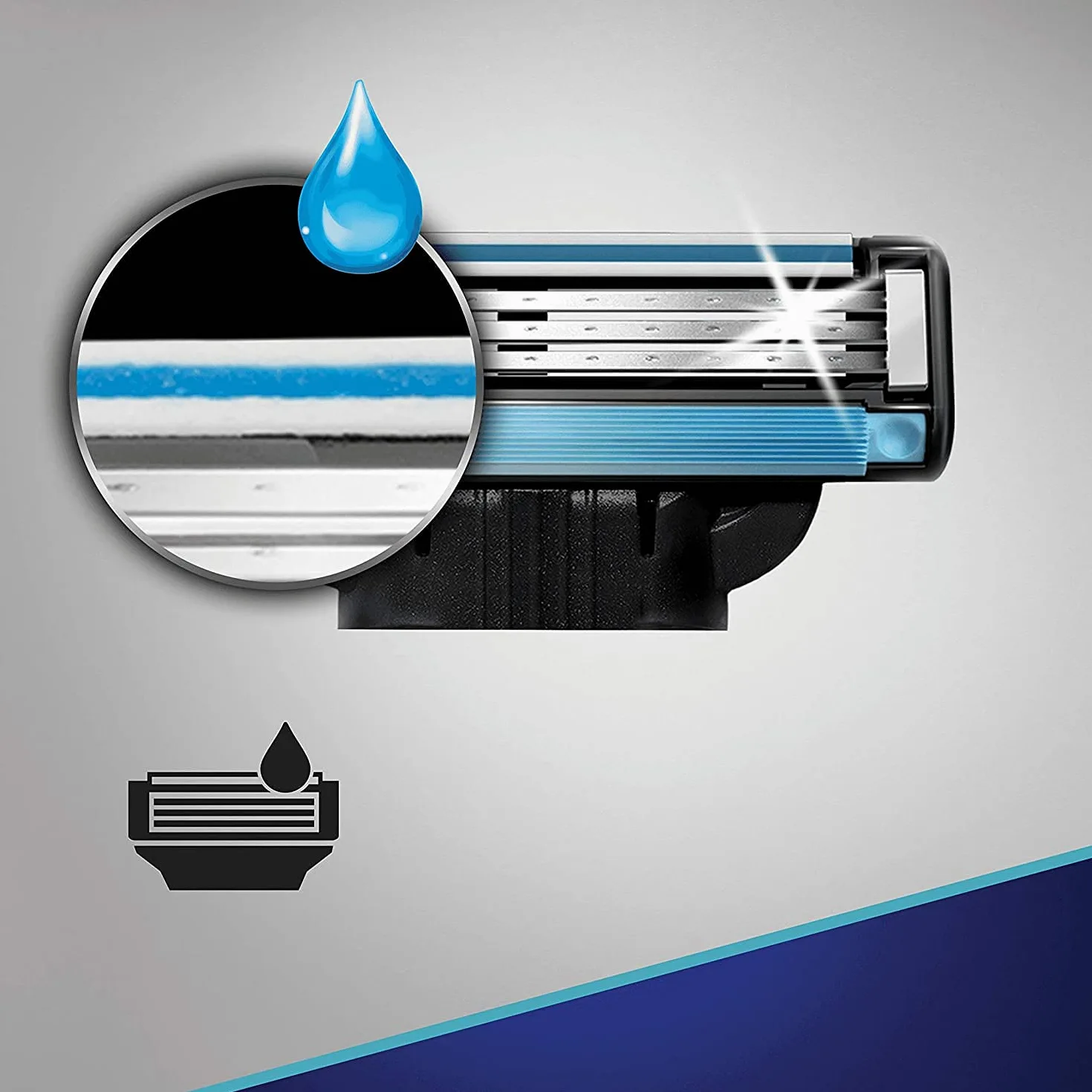Gillette Mach3 Cuchillas de Afeitar Hombre, Paquete de 16 Cuchillas de Recambio