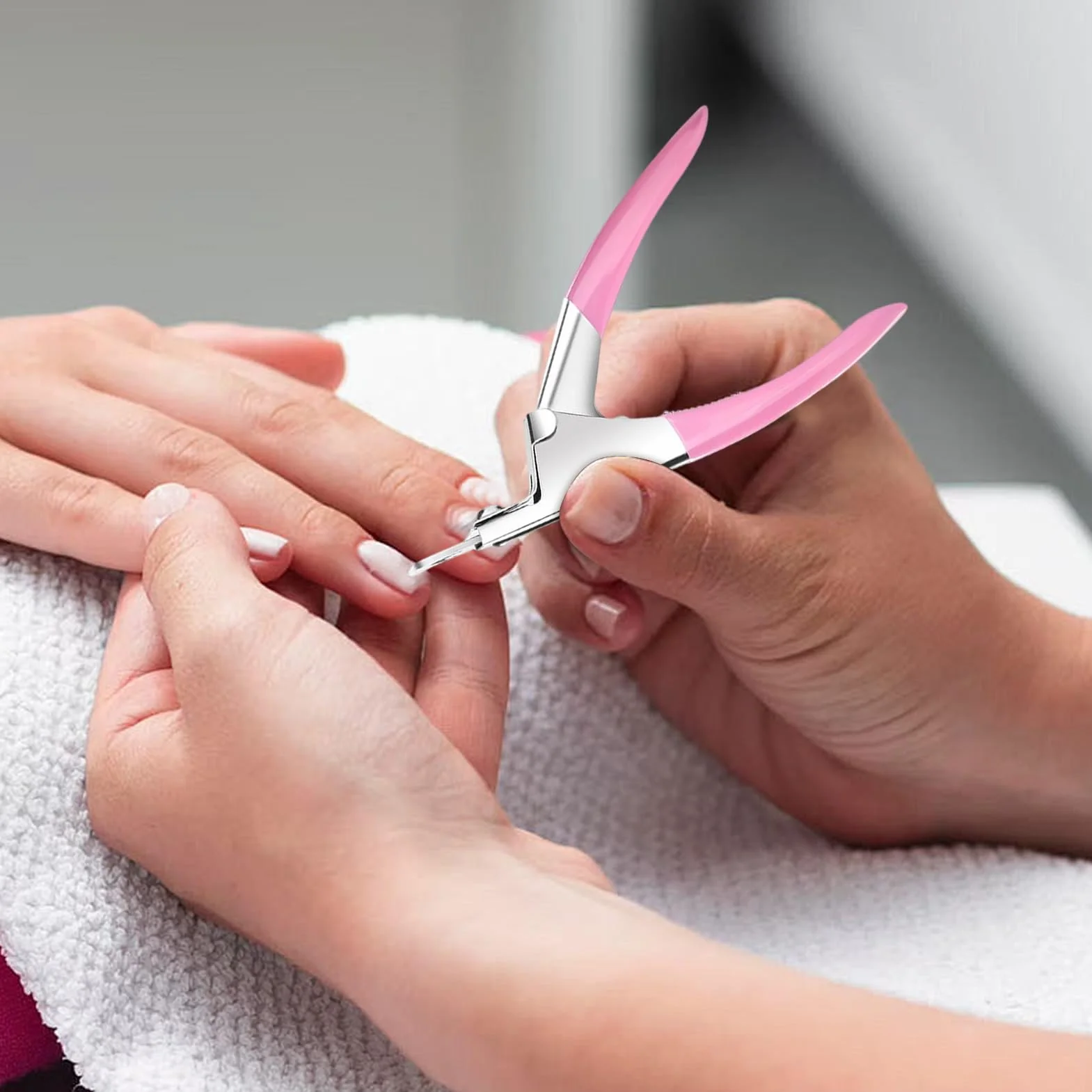 Cortador de uñas falso acero inoxidable recortadora manicura hogar