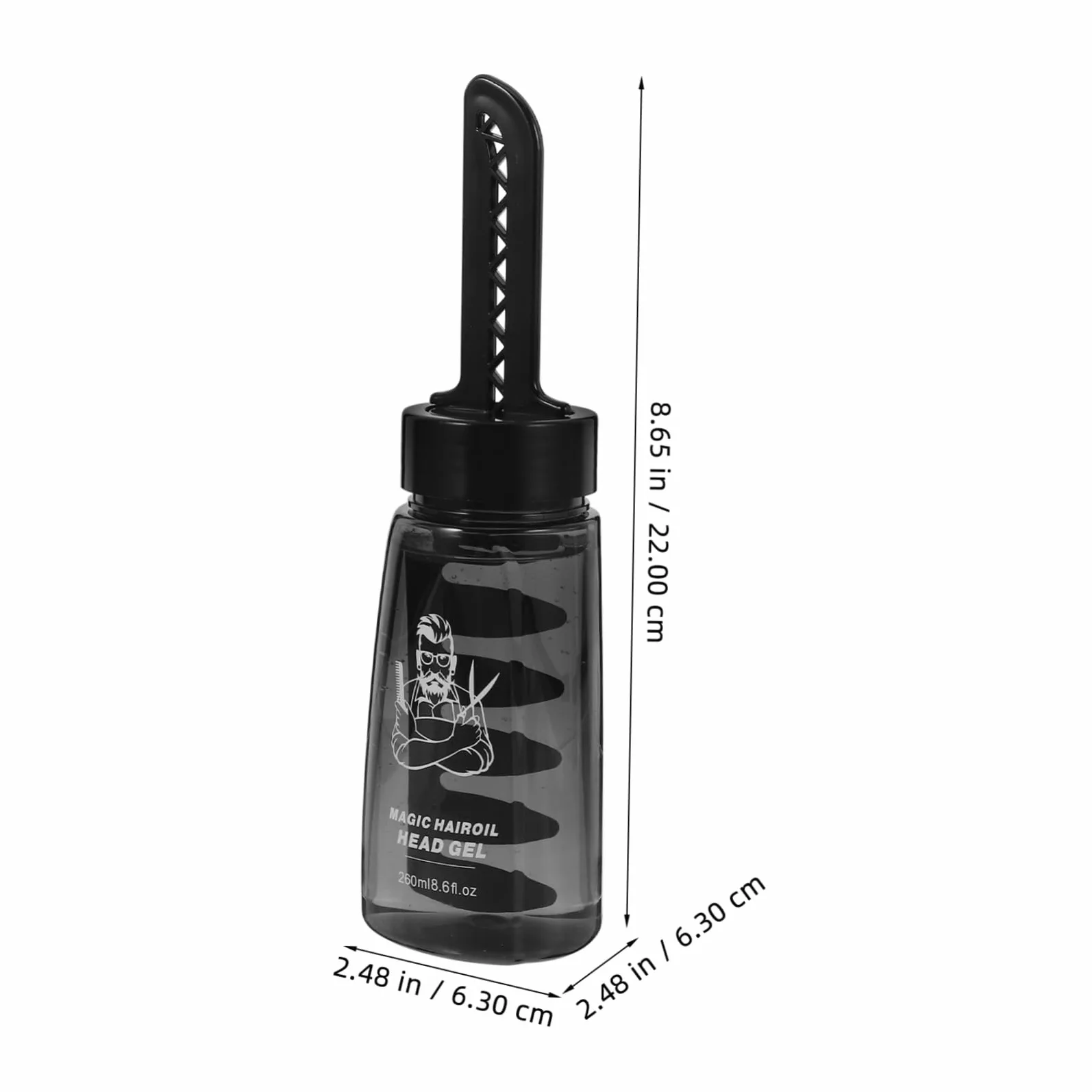 Didiseaon Botella Aplicadora de Gel para Peinar el Cabello Negro 260ml Pack de 3 Piezas Plástico Ligero y Portátil para Estilistas y Hombres