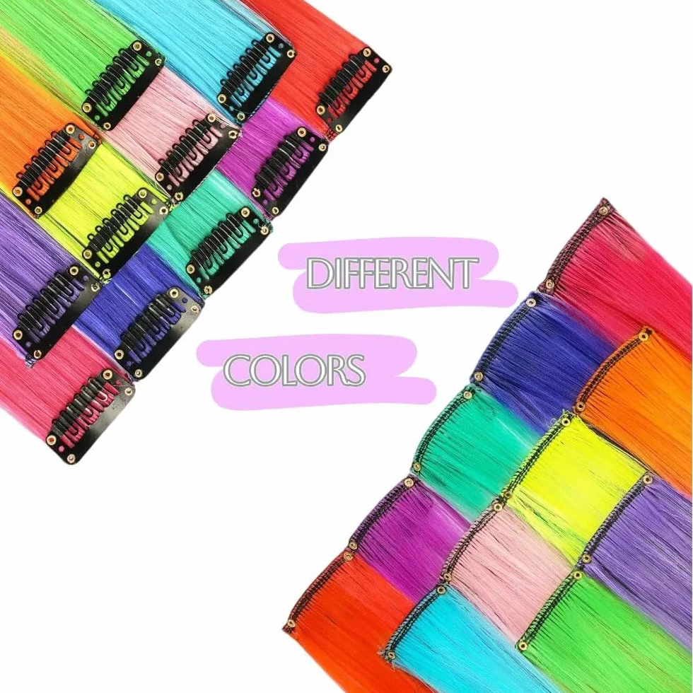 Extensiones de cabello humano con clip 22 pulgadas, 12 piezas, accesorios para cabello liso largo