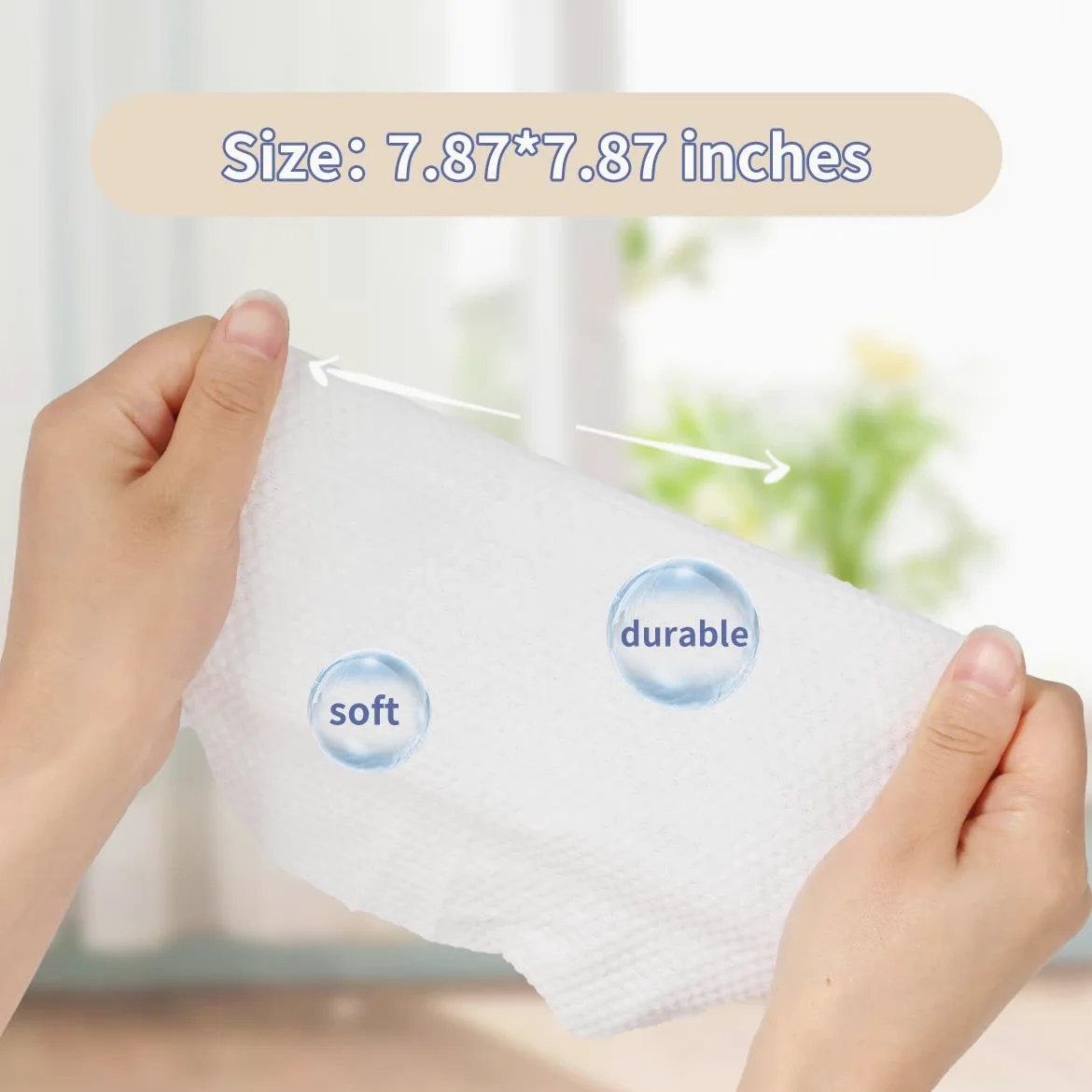 MSOEUESO - Toalla facial desechable, pañuelos faciales 100% algodón, paños secos para la cara, toallas limpias biodegradables, toallitas desmaquillantes, ultra suaves para adultos y bebés, 200