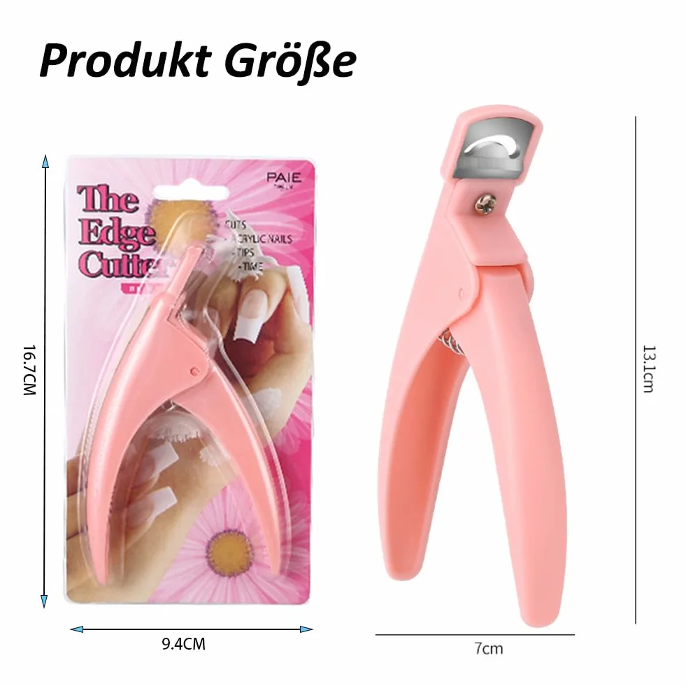 Cortaúñas de acero inoxidable en forma de U para uñas artificiales, tijeras profesionales