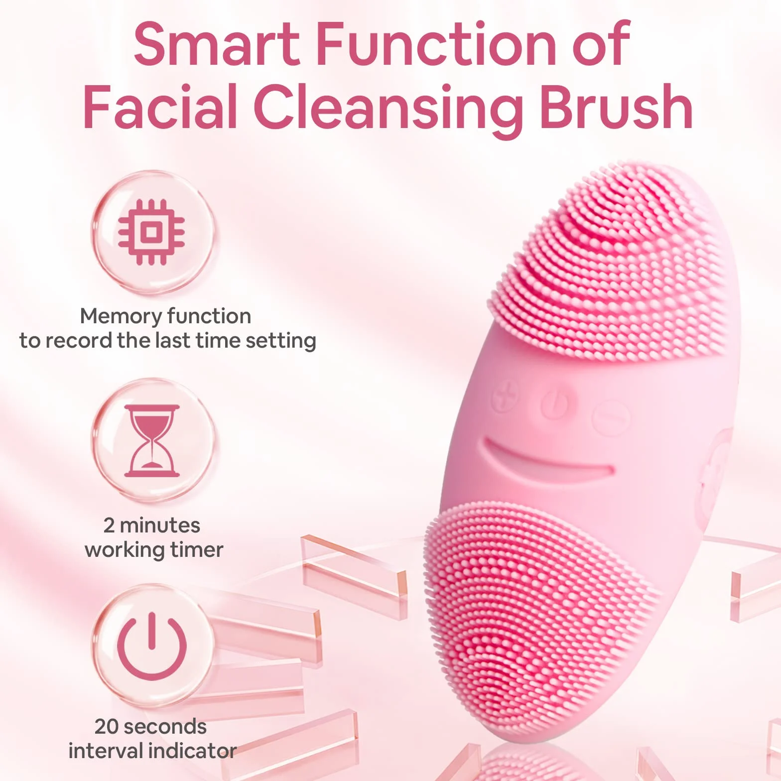 SUNMAY Limpiador Facial Sónico con Iones Positivos y Negativos para Todo Tipo de Piel