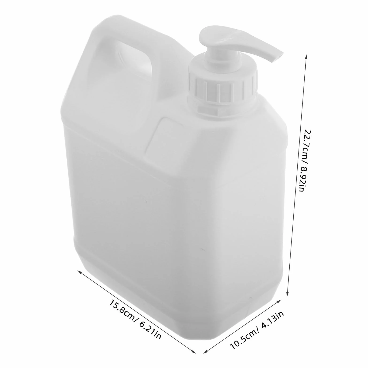 minkissy Robusto Contenedor de Líquido Con Bomba Jarra De Plástico 2 L Con Mango Cuadrado Vacío Para Salsas De Agua Jabones Líquidos