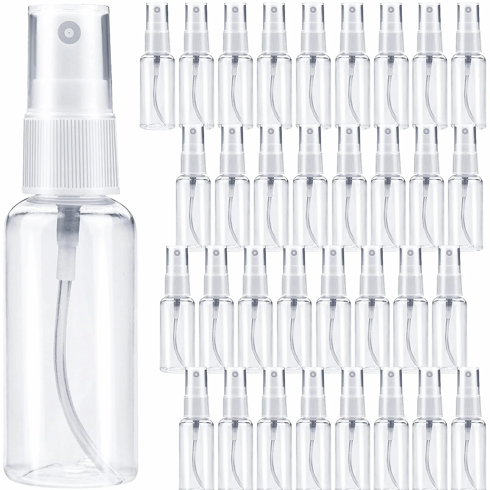 Botellas pulverizadoras pequeñas 30 ml plástico atomizador vacío perfume rellenable portátil transparente spray