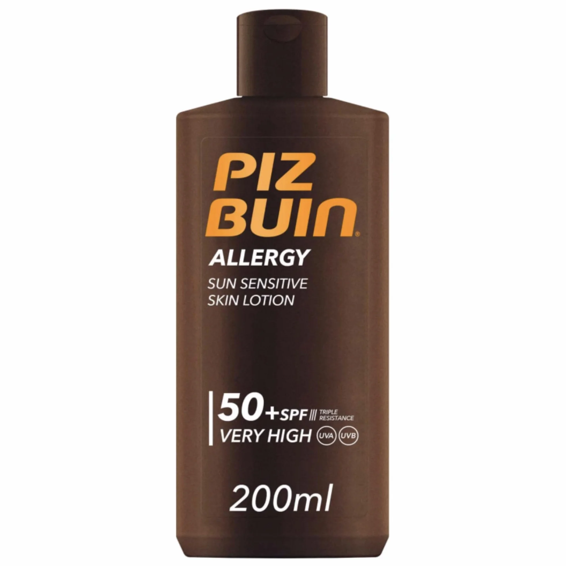 PIZ BUIN Allergy Sun Sensitive Skin Lotion FPS 50 200 ml protector solar corporal FP50 protección solar muy alta para pieles sensibles loción corporal UVA/UVB