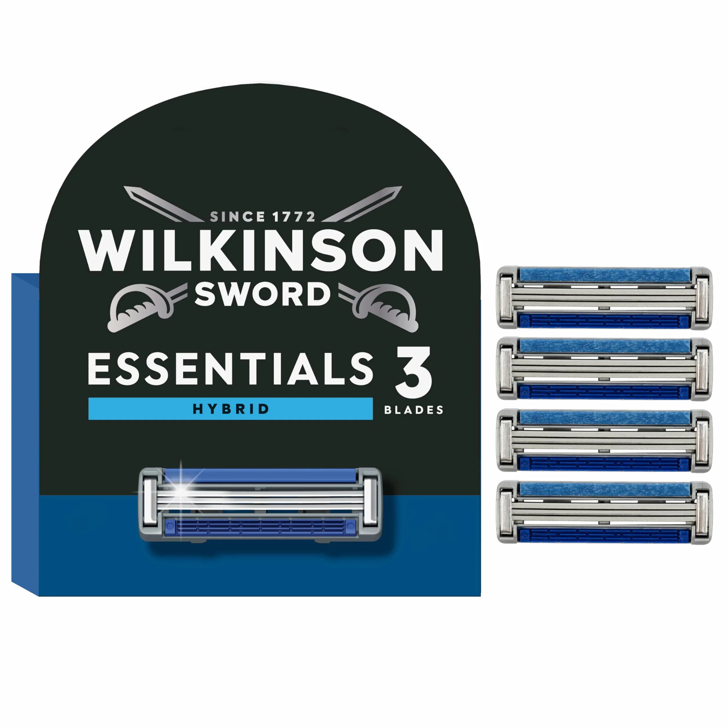 Wilkinson Sword Extra 3 Essentials Hybrid Afeitadora Desechable 3 Cuchillas Hombre Paquete 4