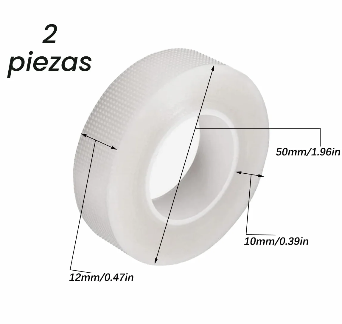 Cinta de Pestañas, 2 Rollos Adhesiva Microporo, 9 m cada Rollo, para Extensión de Pestañas