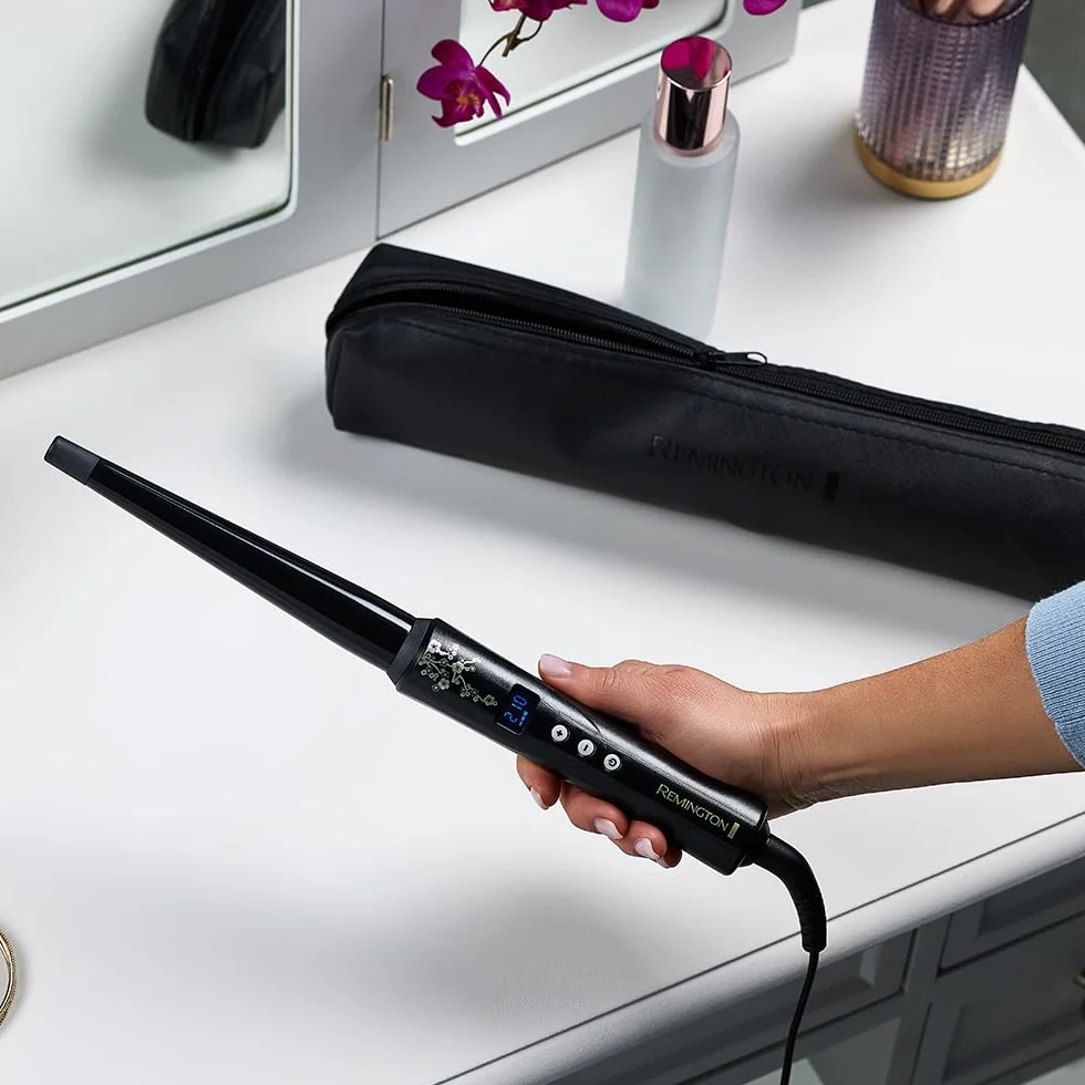 Remington Rizador Pelo Ondas cónico 13-25 mm Pearl revestimiento cerámico pantalla LCD 130-210 °C CI951