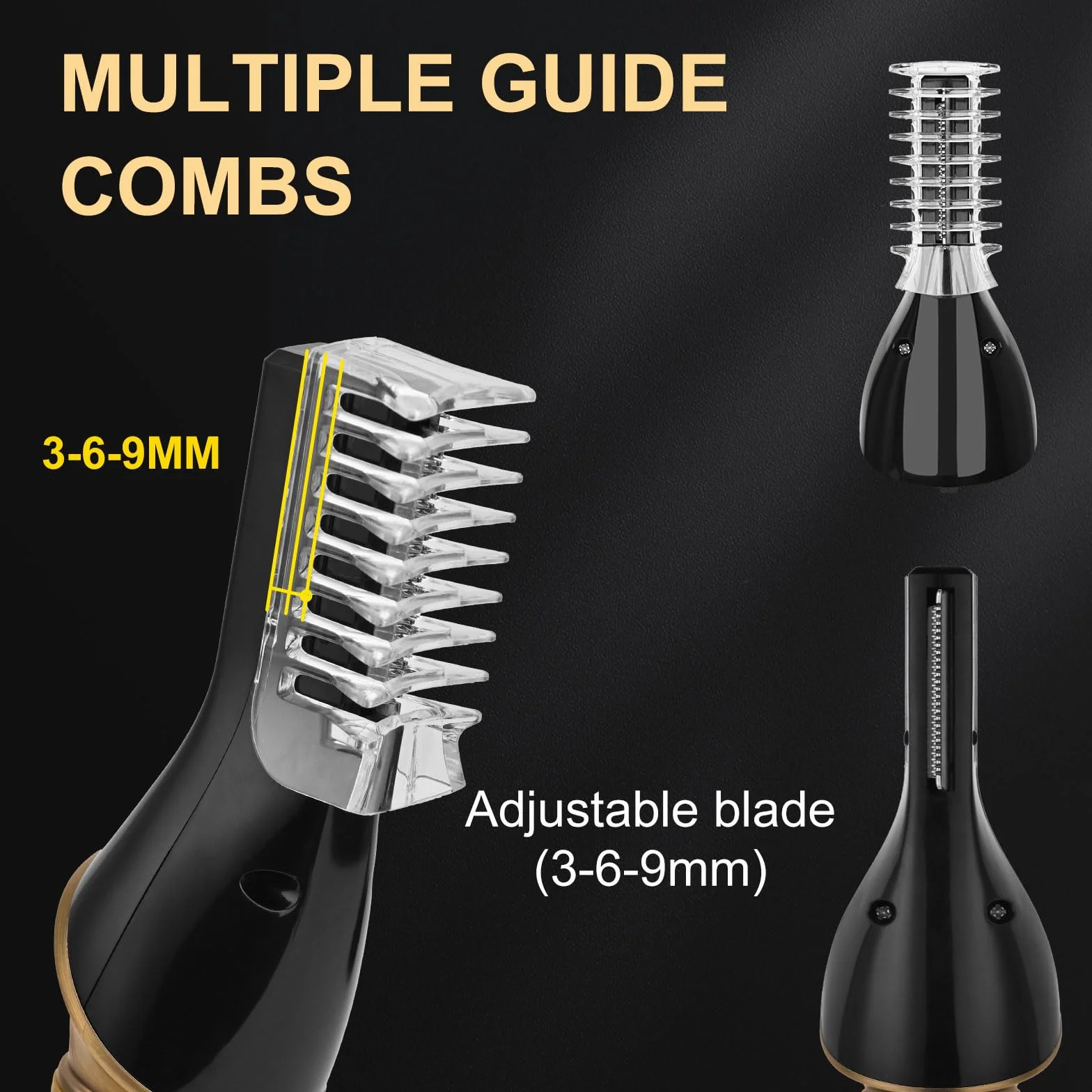 Maquina de Afeitar Hombre Inalámbrico Cortapelos Kit 6 en 1 Recargable con LED