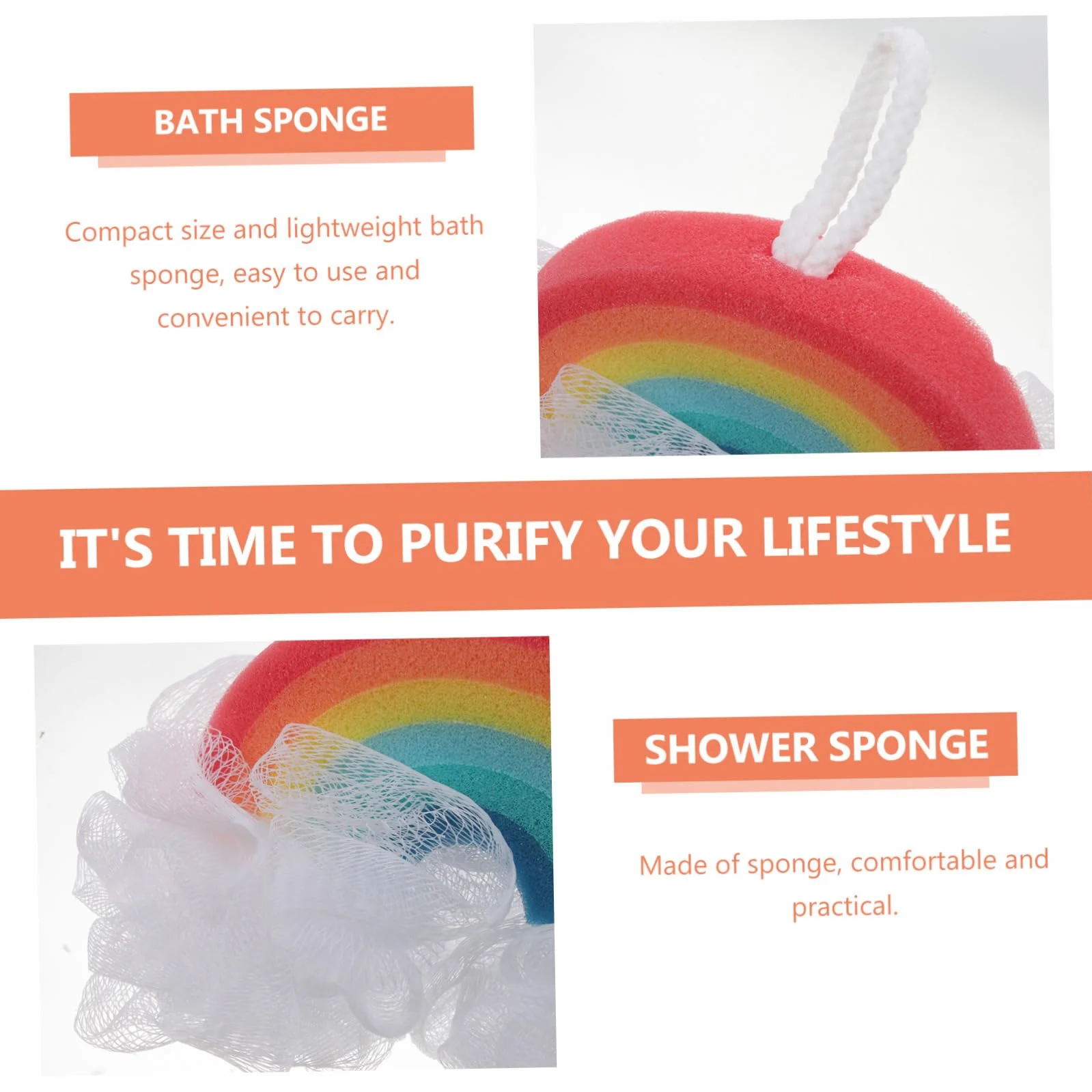 2Piezas Esponja de Baño Infantil Diseño de Exfoliante para Ducha y Baño Material de para