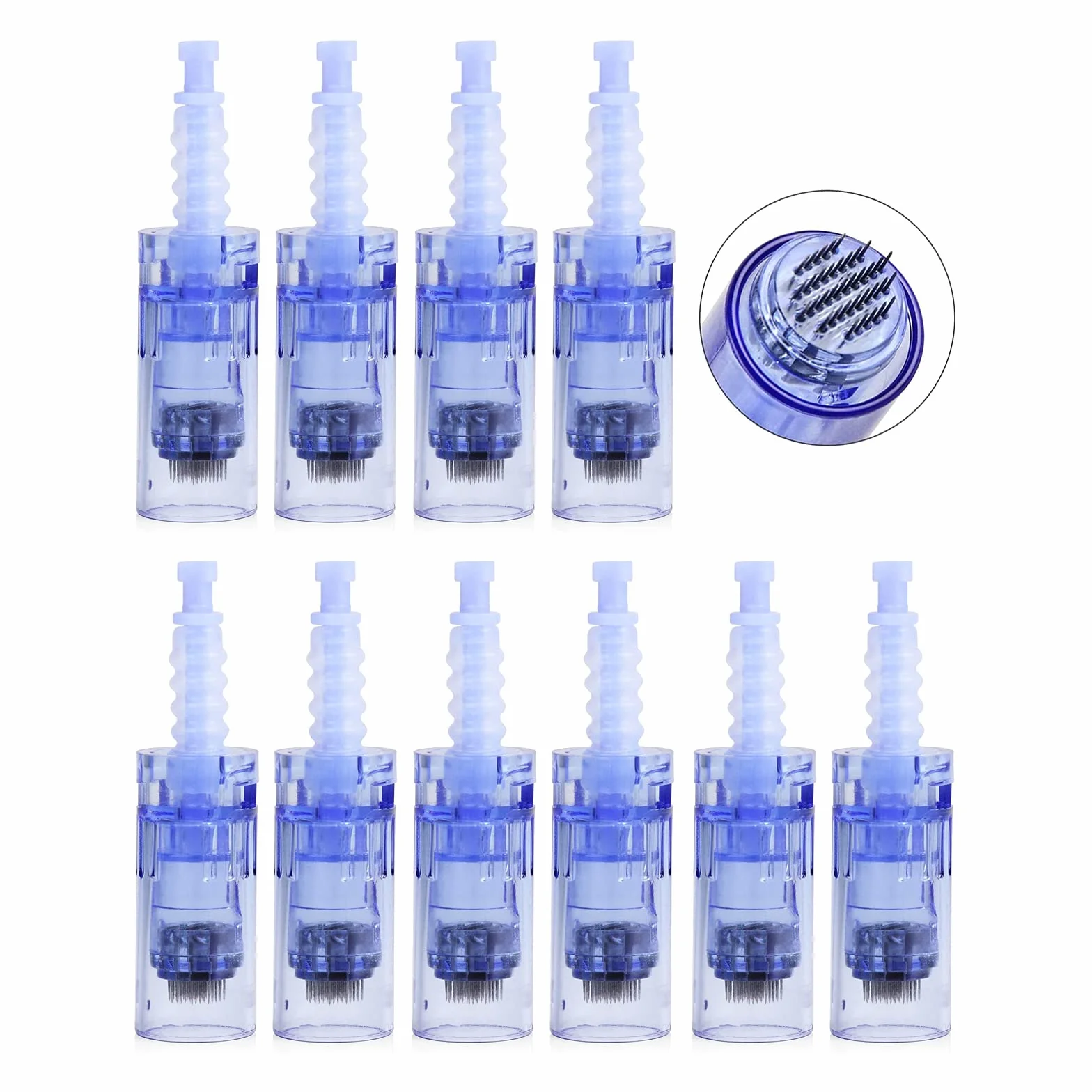 36 Pin Micro Needles Dermapen Cartucho Repuesto Bajonett Port Puntas Ranura 10 Piezas