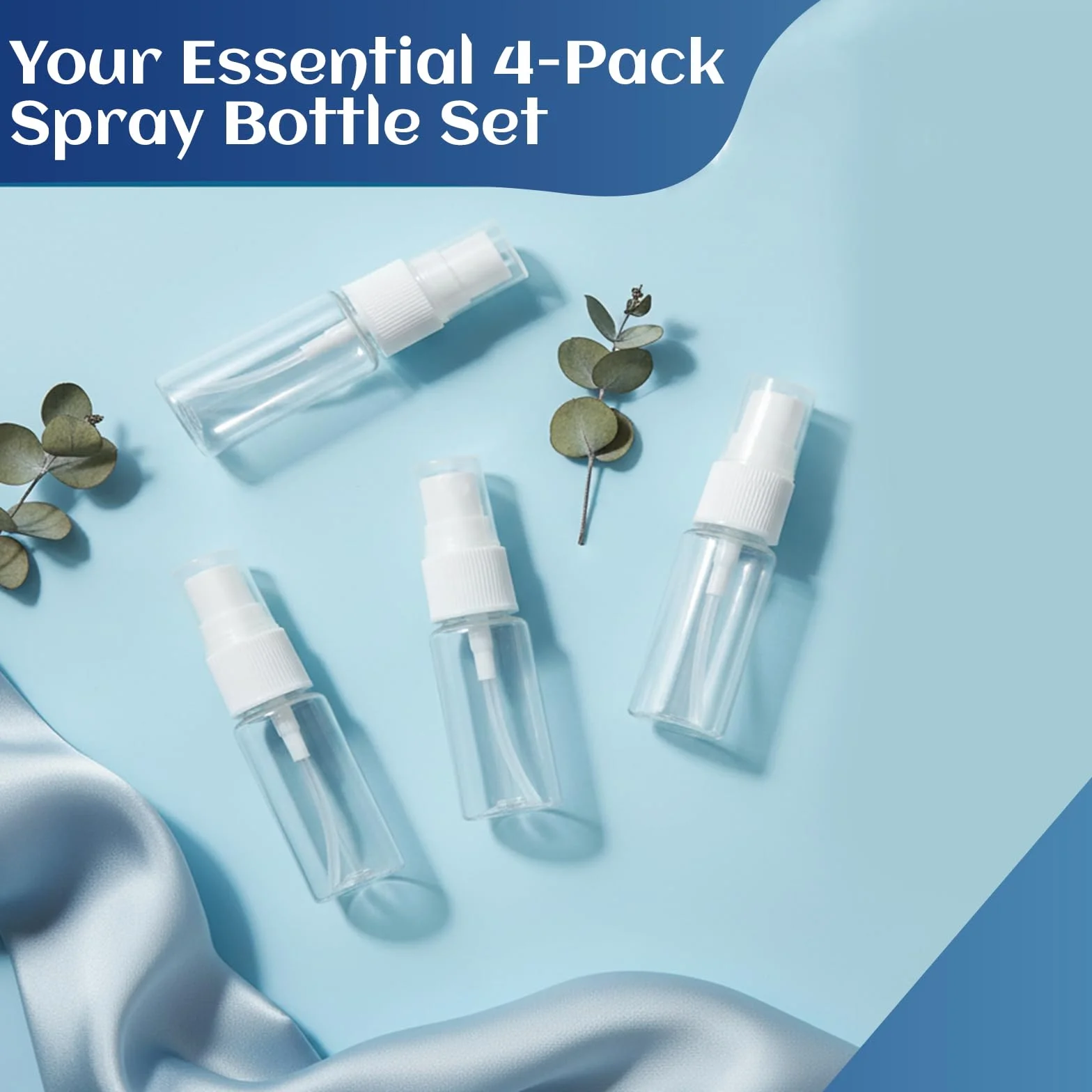 Botellas Aerosol Vacío Plástico 10ml, Bote Spray Transparente para Aceites Esenciales, Limpieza, Perfume