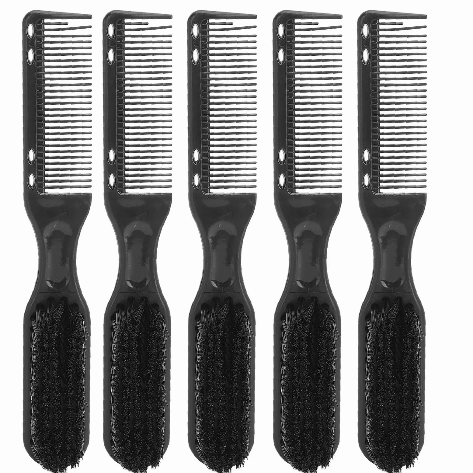 Cepillo de Pelo para Hombres, Cepillo de Aceite Ergonómico para Peinado y Cuidado de la Barba, 5 uds., Nailon Suave