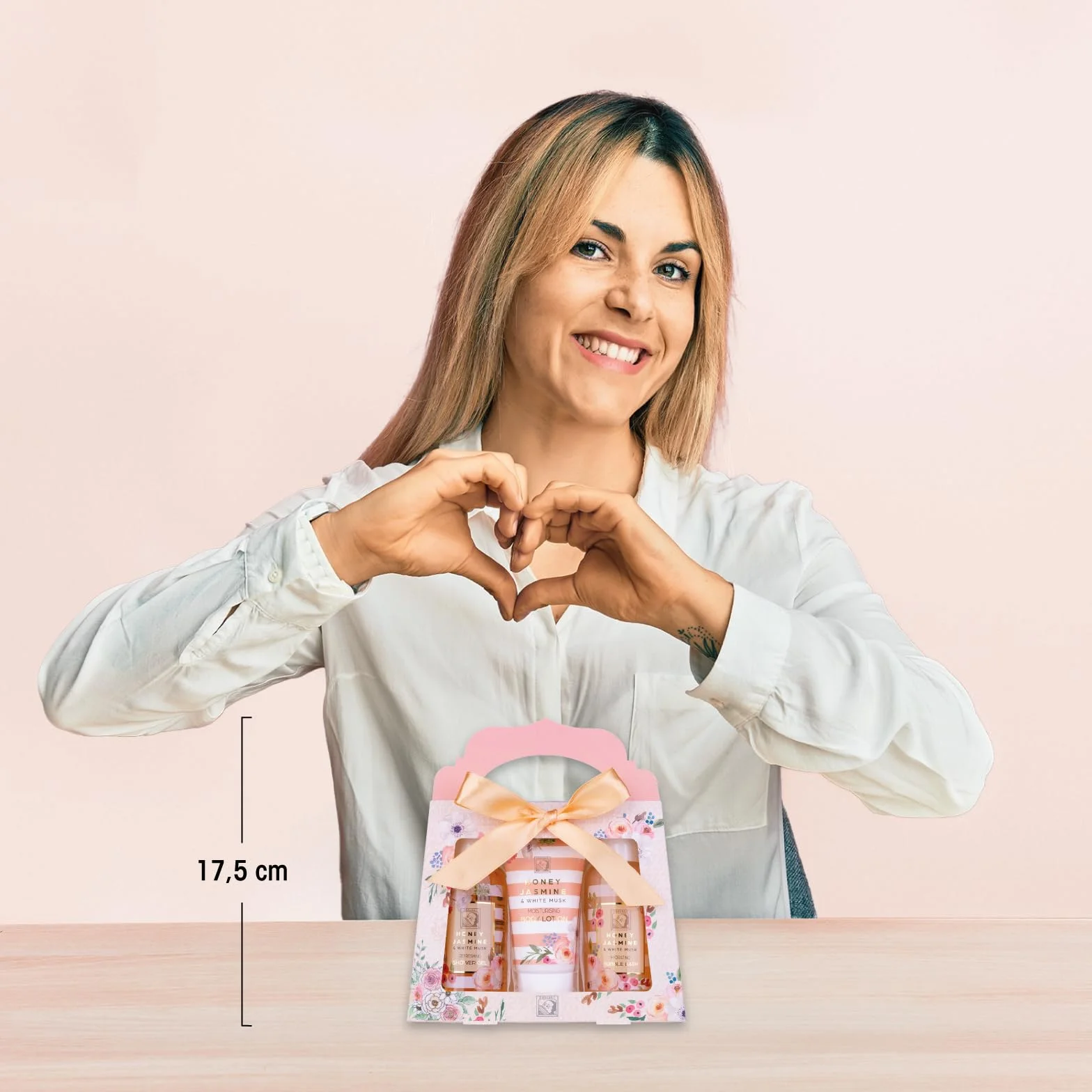 Accentra Set de ducha HONEY JASMINE 3 piezas gel loción corporal baño de burbujas regalo bienestar