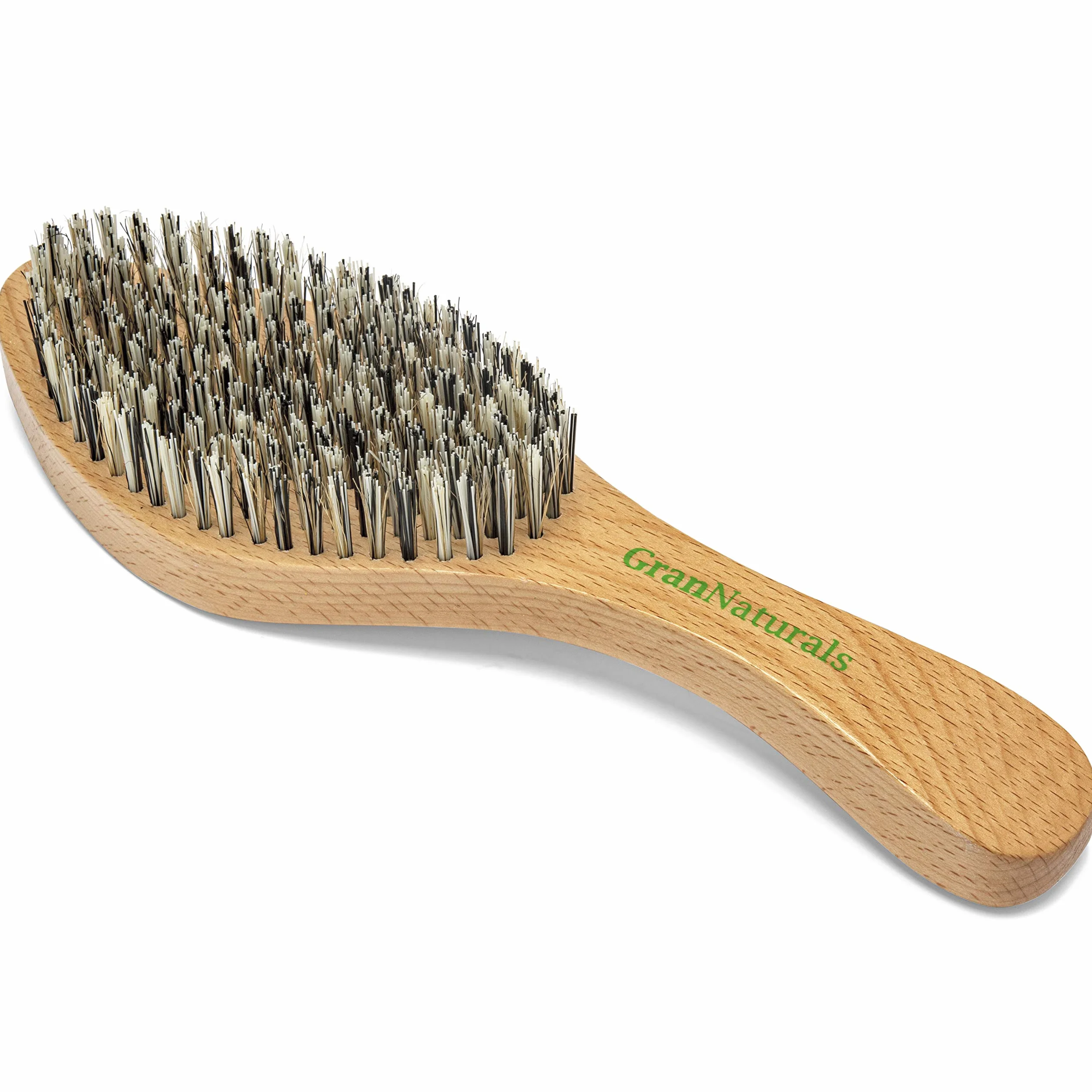 GranNaturals - Cepillo de pelo extra duro con cerdas de nailon extrarresistentes para 360 ondas