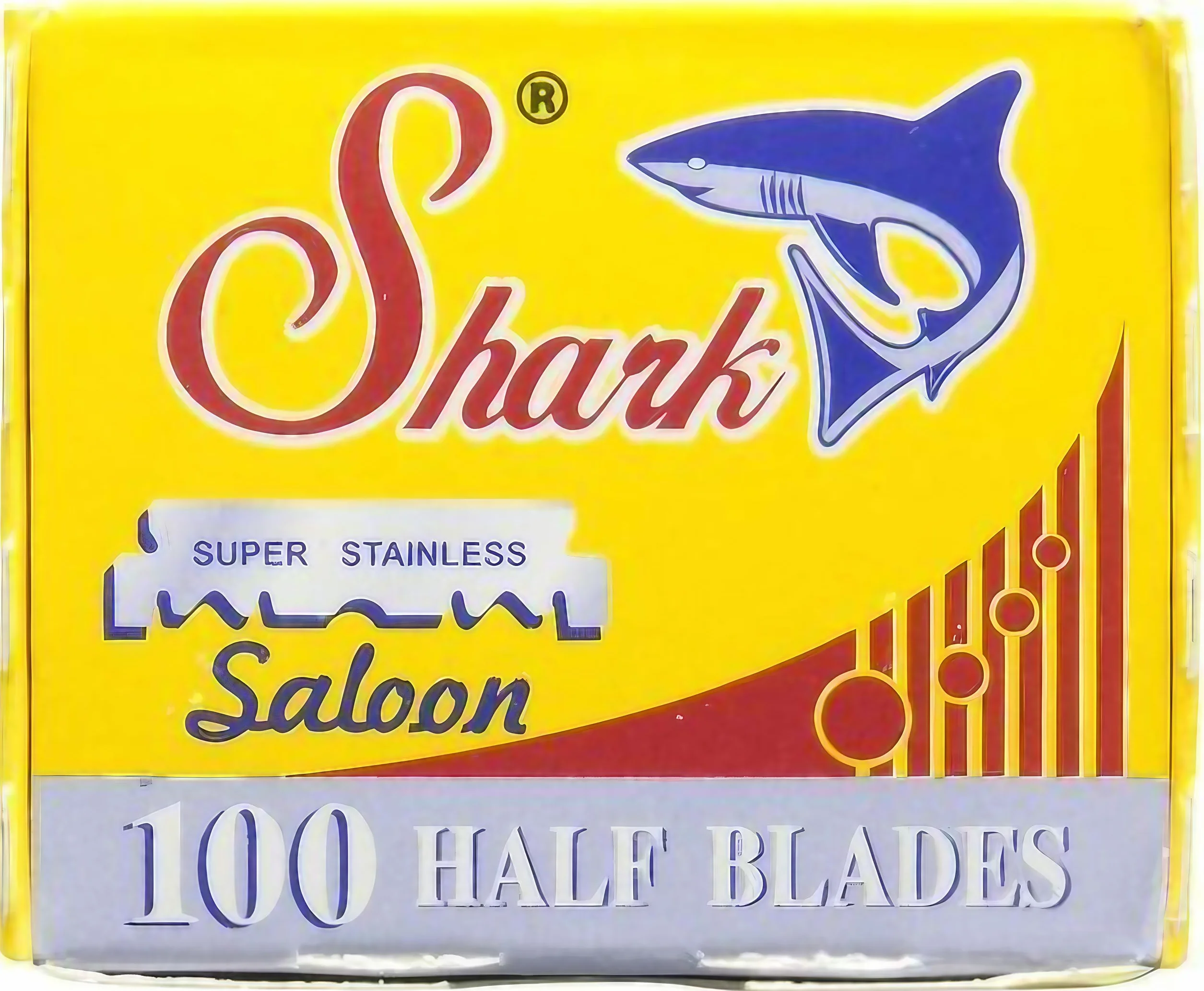 Shark Super Stainless Razor Blades Club 100 cuchillas de afeitar de un solo hilo