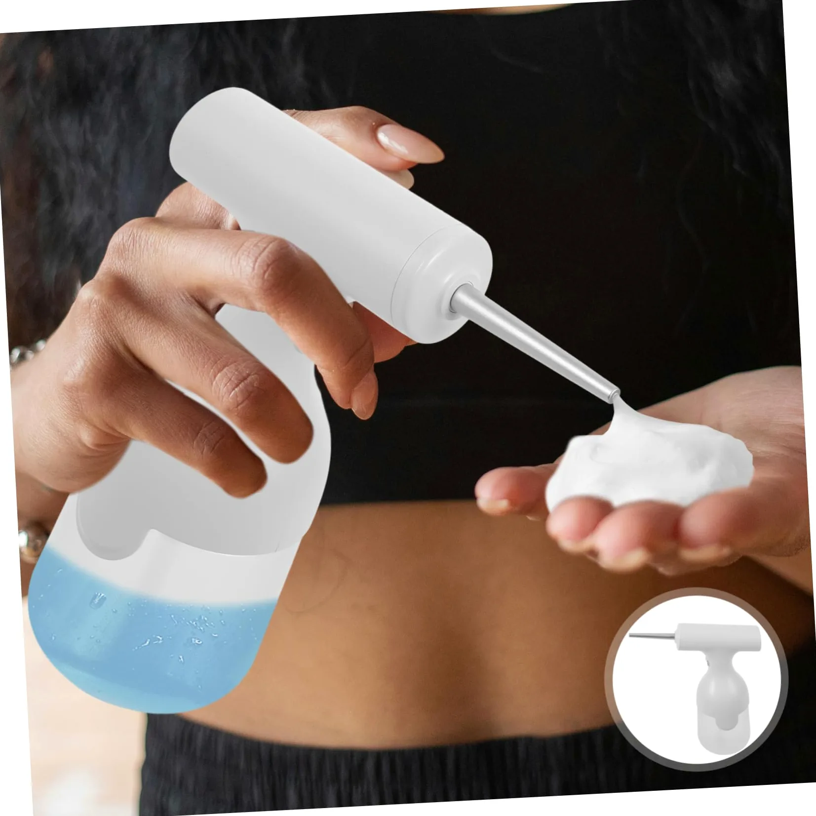 minkissy 5 Juegos Electrico Gel De Baño De Espuma Limpiador Facial Champú Limpiador Espuma De Lavado De Cara Fabricante De Burbujas Para Lavado De Cara Abs.pp.silicona