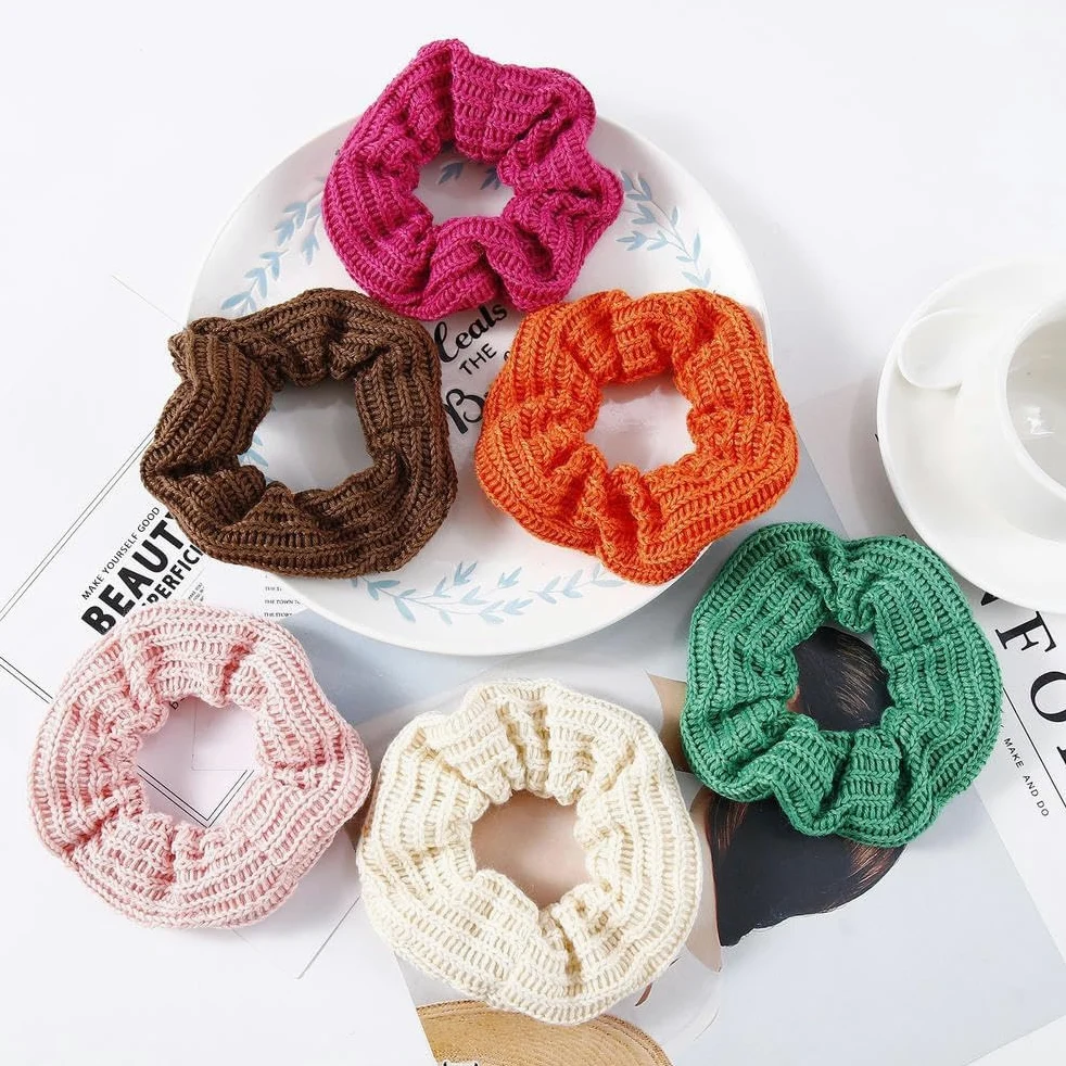 Coleteros para el pelo, lazos de satén para el pelo, lazos de seda para el pelo, anillos para trenzas, 10 unidades de bandas de lana para el pelo para mujer, accesorios para el pelo