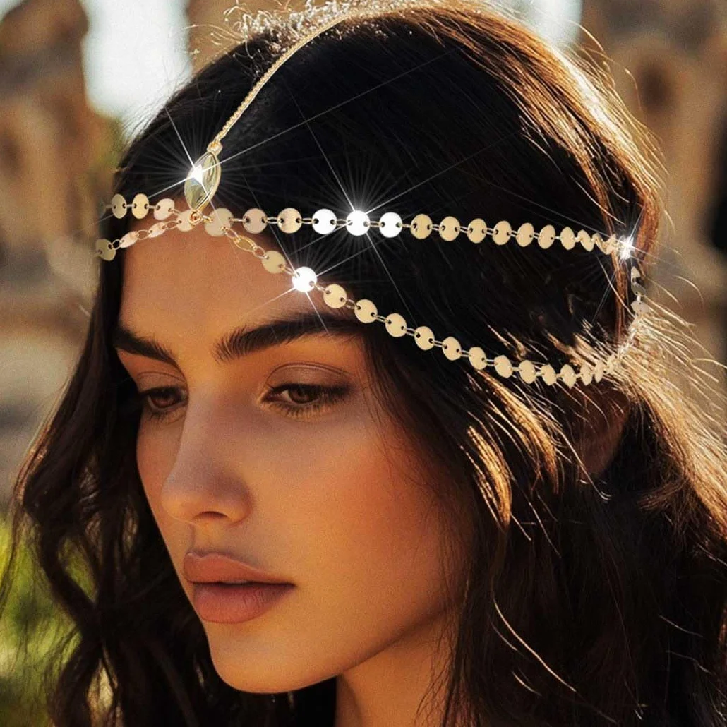 Yean Cadena bohemia de oro para la cabeza accesorio mujer niña