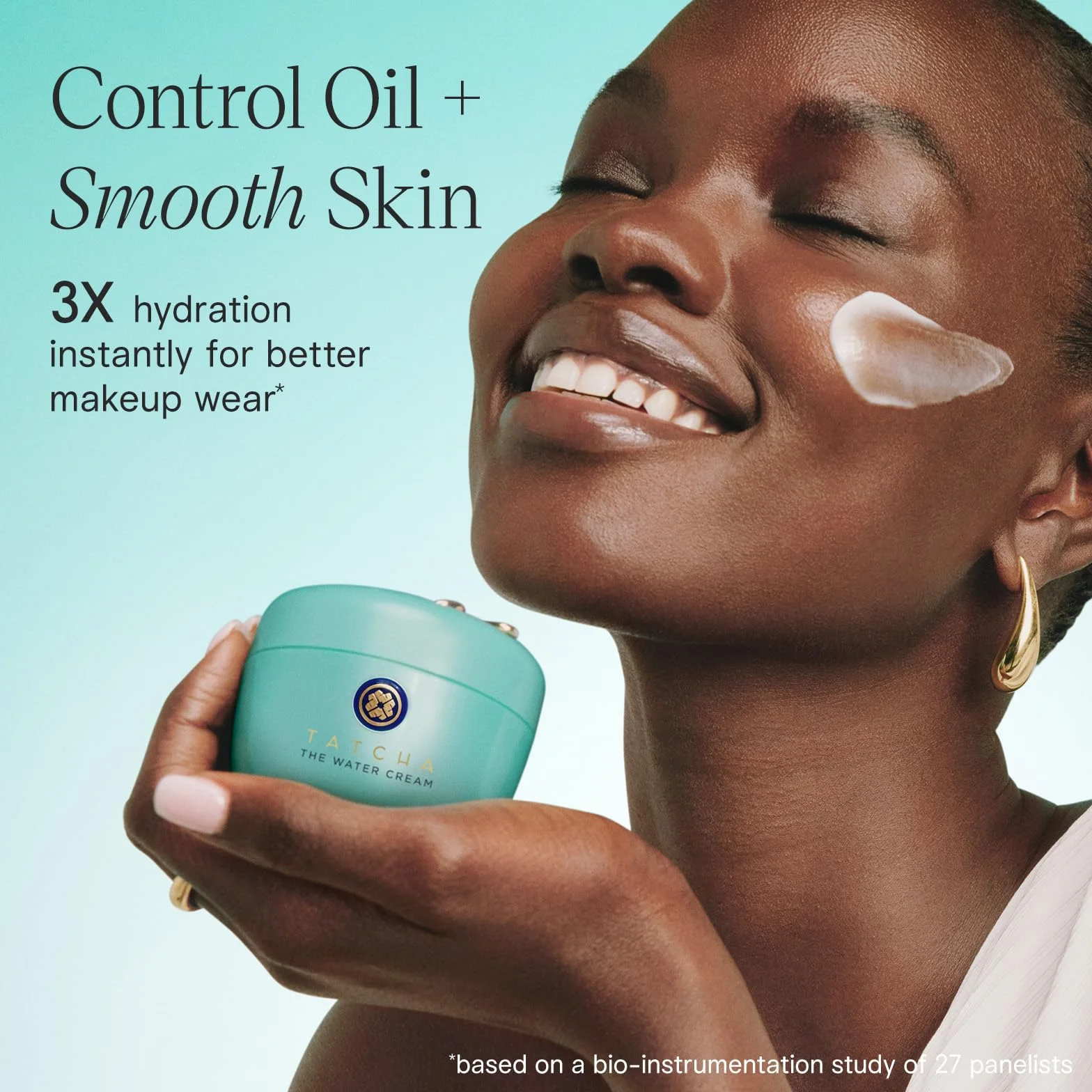 Tatcha Crema con base de agua para poros y sequedad, rosa, té verde, 50 ml
