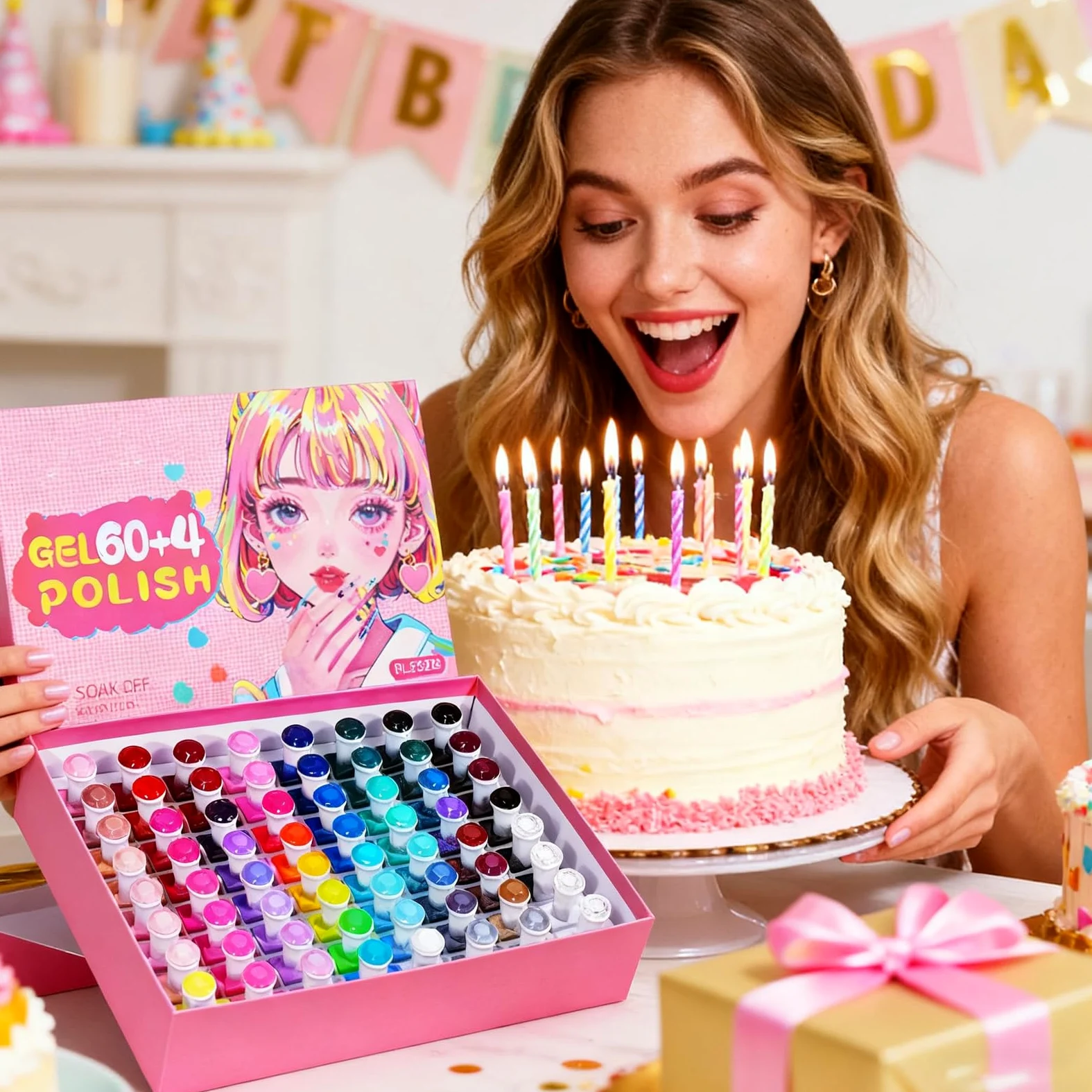 Kit De Esmalte De Uñas En Gel 60 Colores De Larga Duración Y Secado Rápido | Kit De Esmalte De Uñas Para Diario Hogar Viaje Manicura Spa Boda Vacaciones