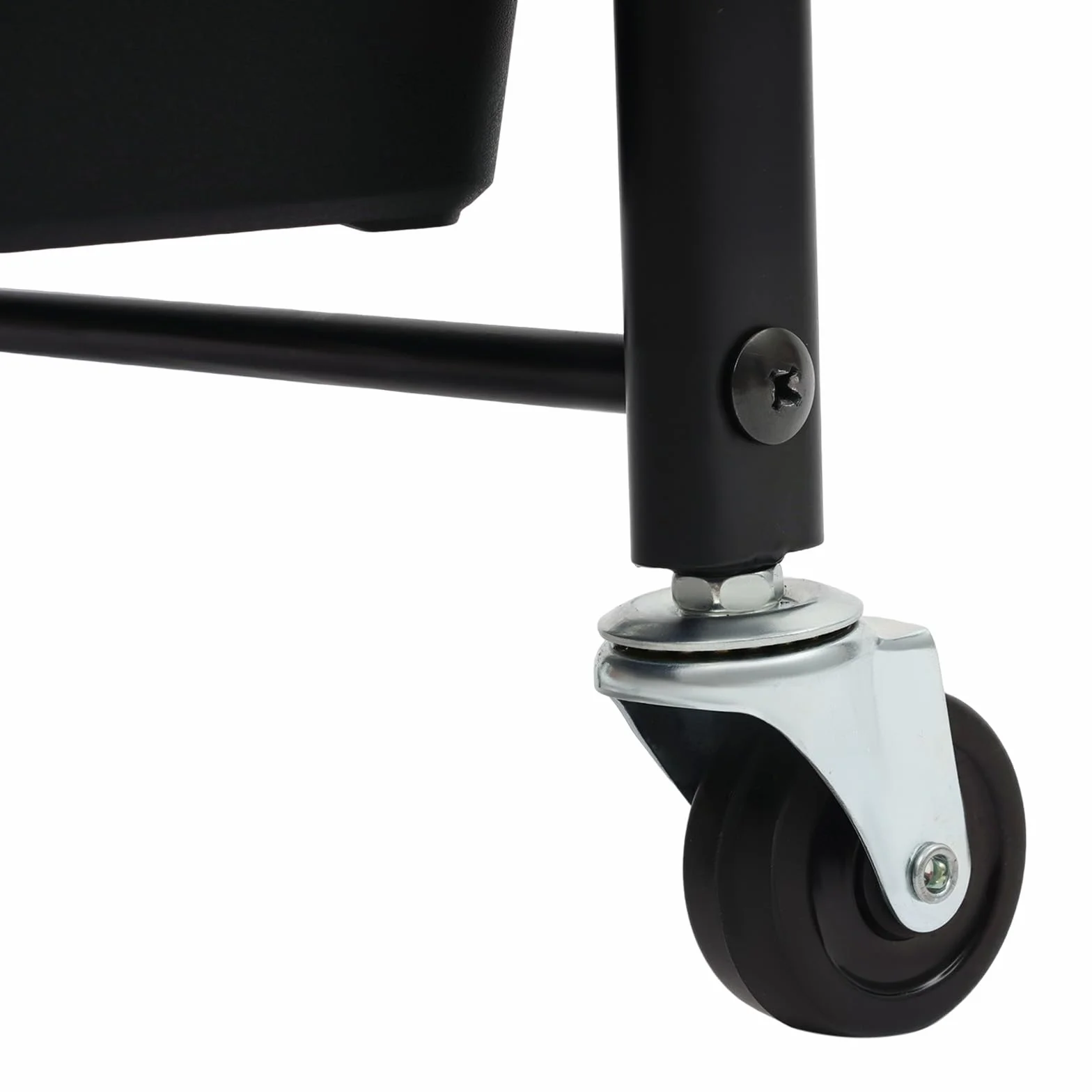 Silla de manicura con carrito extensible 3 cajones 360° soporta 75 kg negro